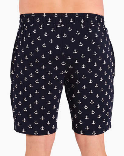 Bamboozld Men's Anchor Sleep Short-CottonWool-PNG