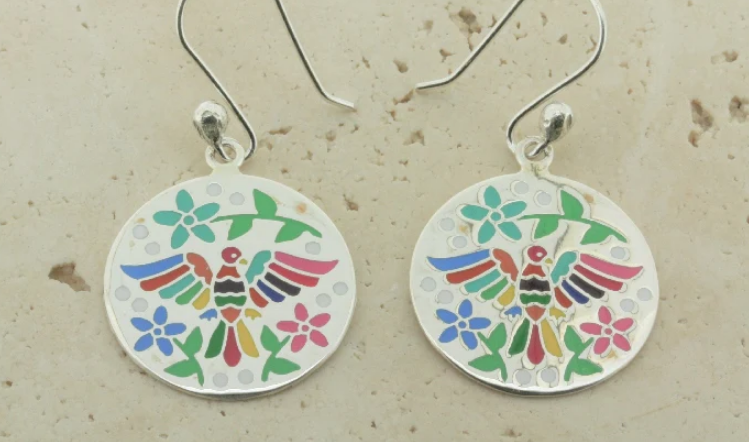 Makers and Providers Enamel Bird Earrings