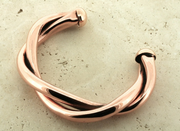 Makers and Providers Plaited Tubular Cuff Copper
