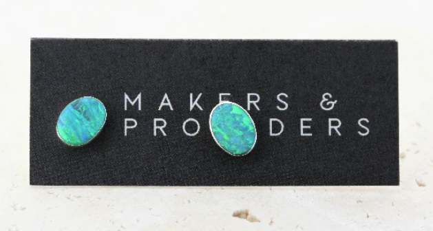 Makers and Providers Opal Stud Earrings - 3 Colours