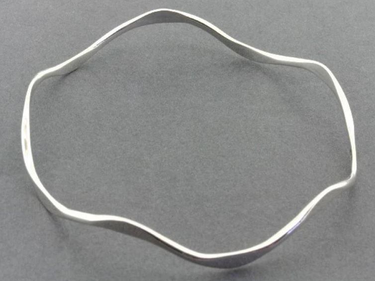 Makers and Providers Sterling Silver Wavey Bangle