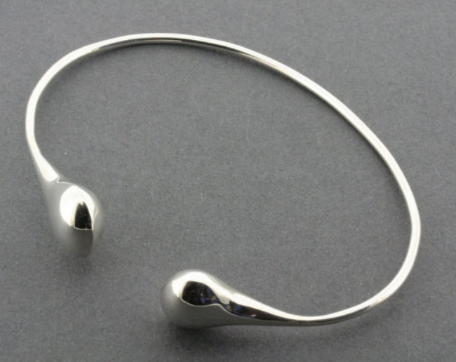 Makers and Providers Sterling Silver Double Teardrop Cuff