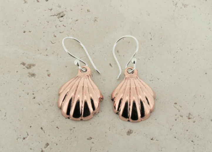 Makers and Providers Copper Clam Shell Earrings