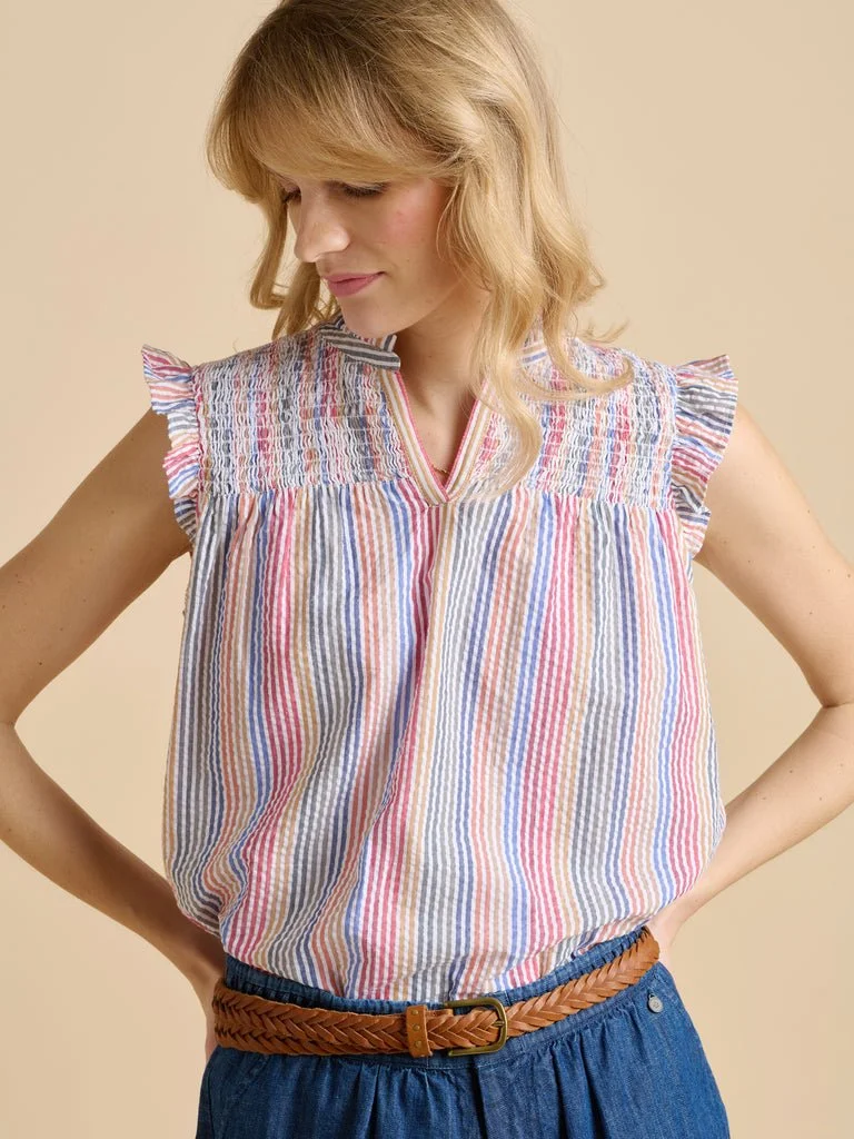 Brakeburn-Pier-Sleeveless-Blouse-Multi-CottonWool