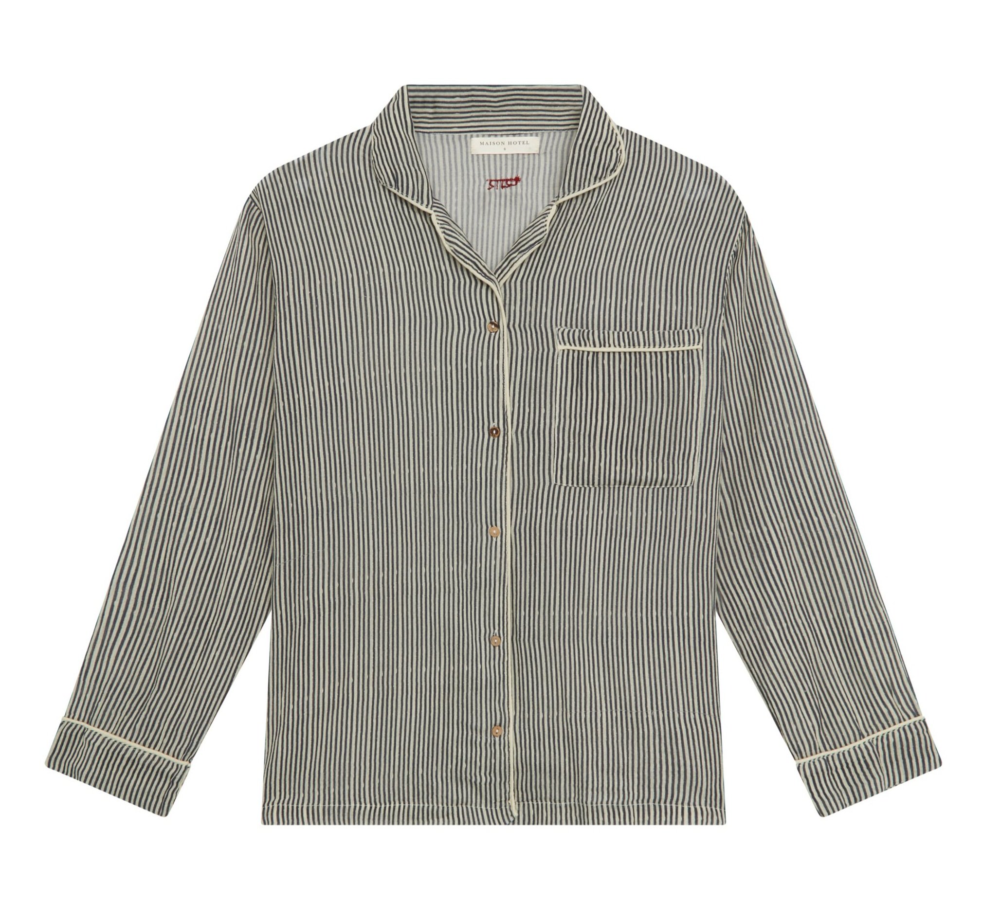 Maison-Hotel-Dodo-Blouse-Marine-Stripe-CottonWool