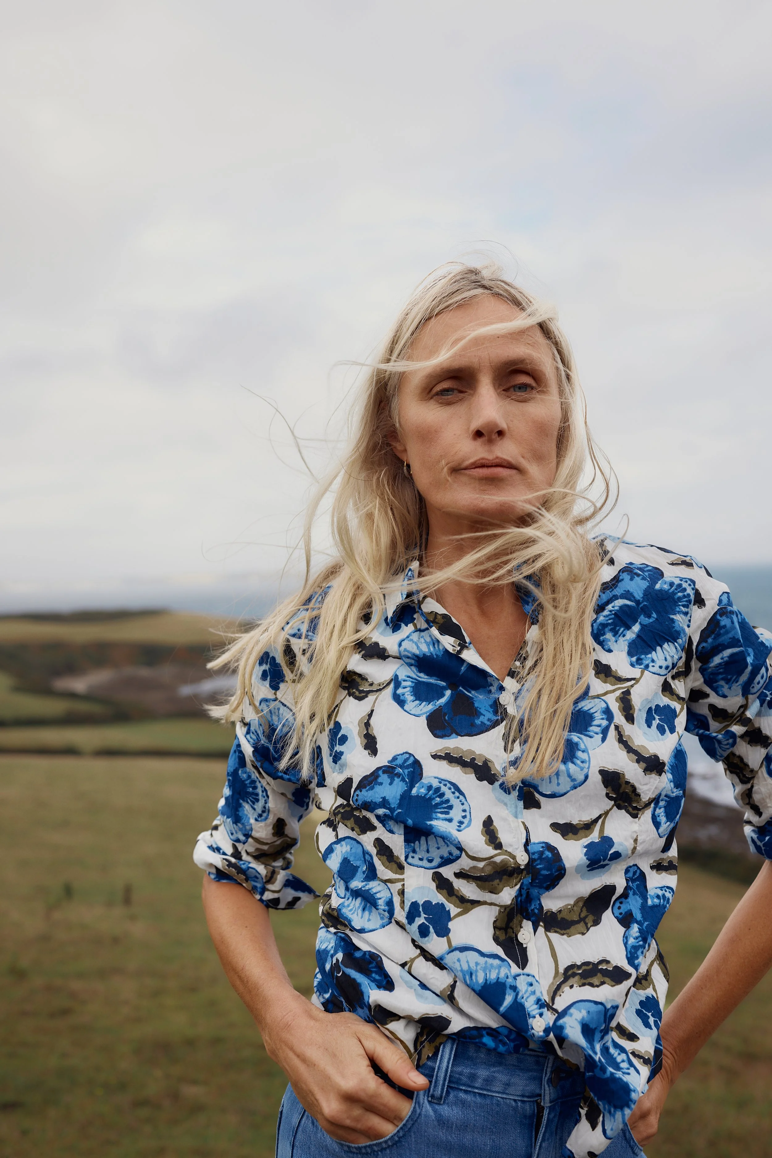 Seasalt Larissa Shirt Spring Pansy Chalk