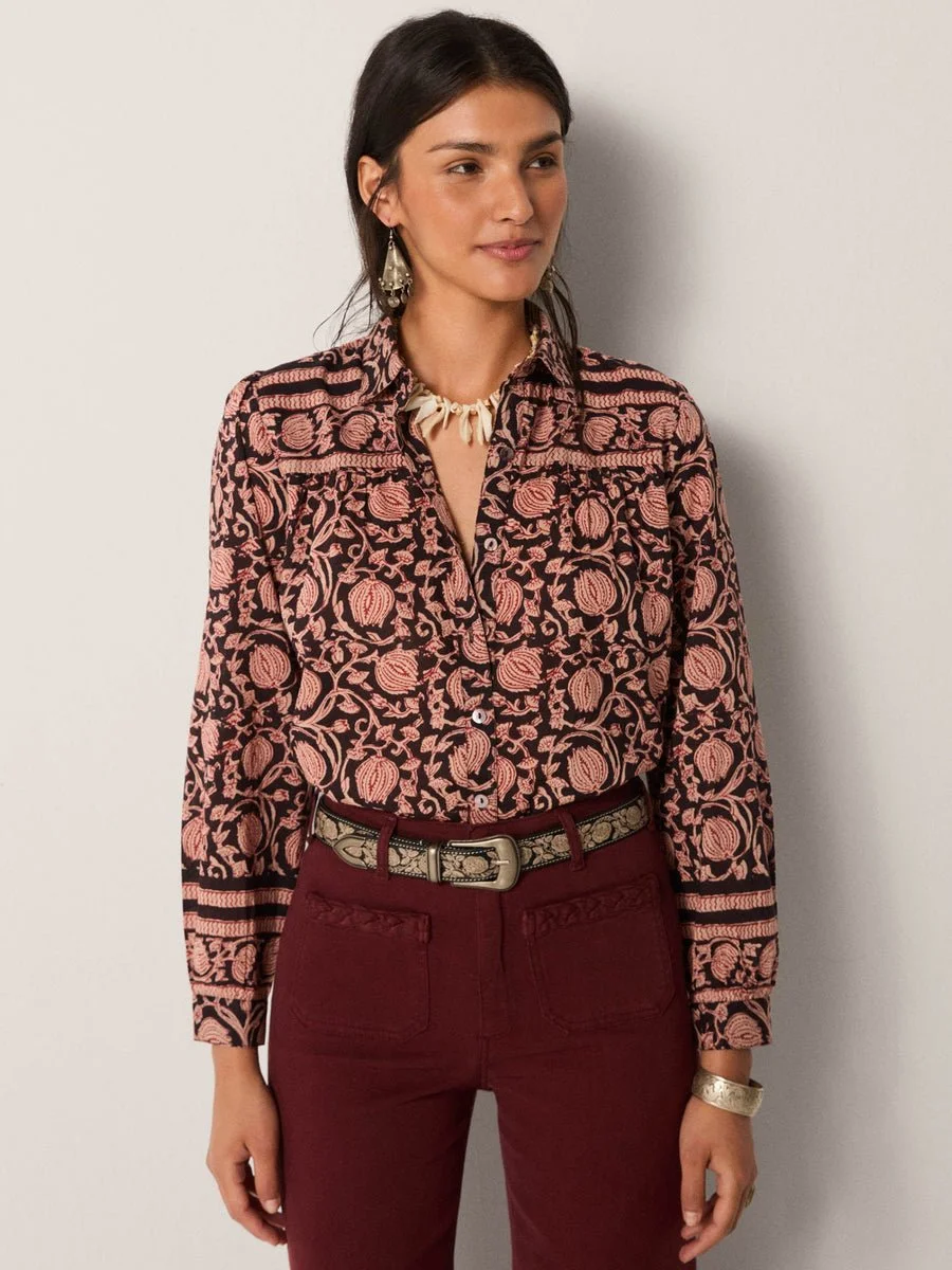 Maison Hotel Stella Blouse Ebony Rose