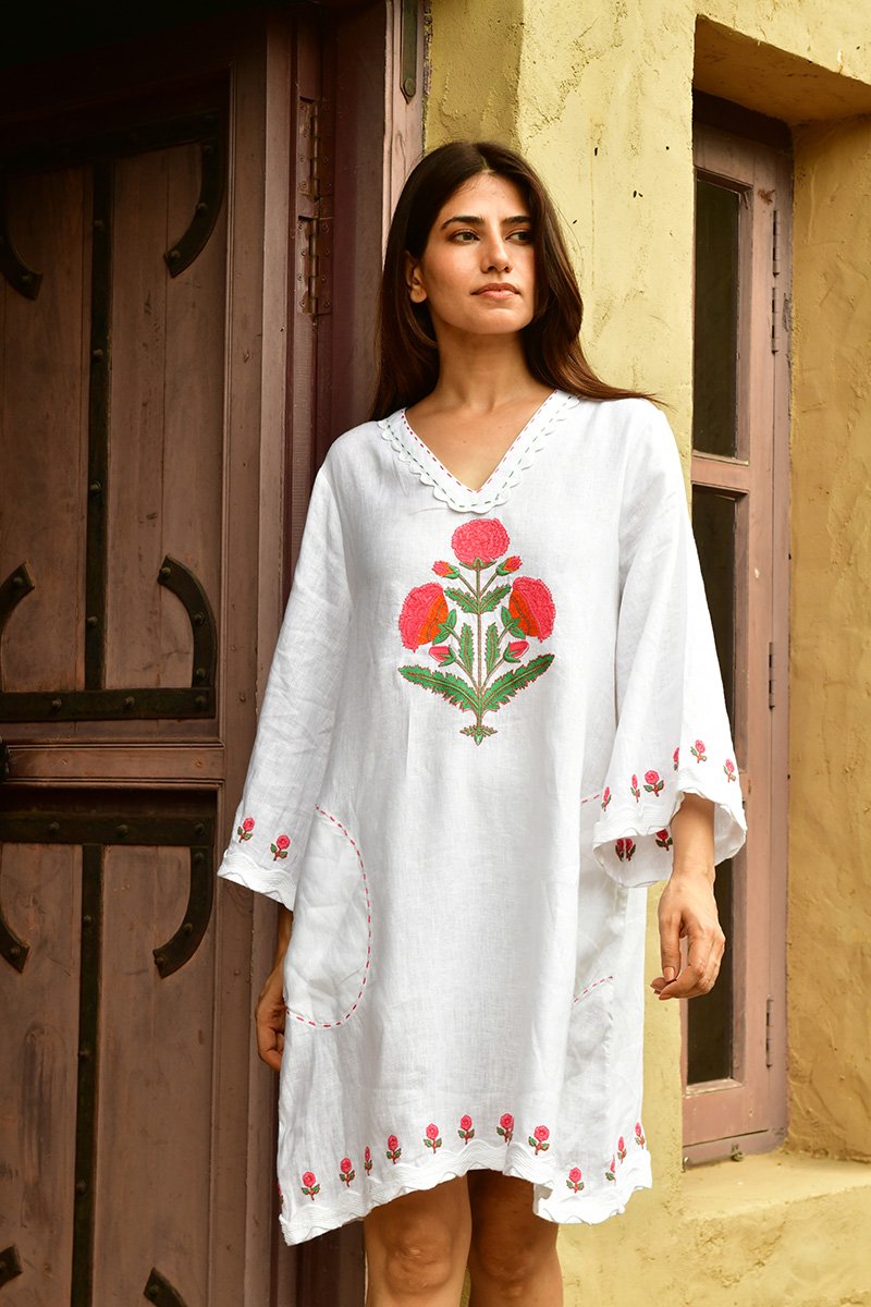 Mandalay-Designs-Marigold-Cabana-Midi-White-CottonWool