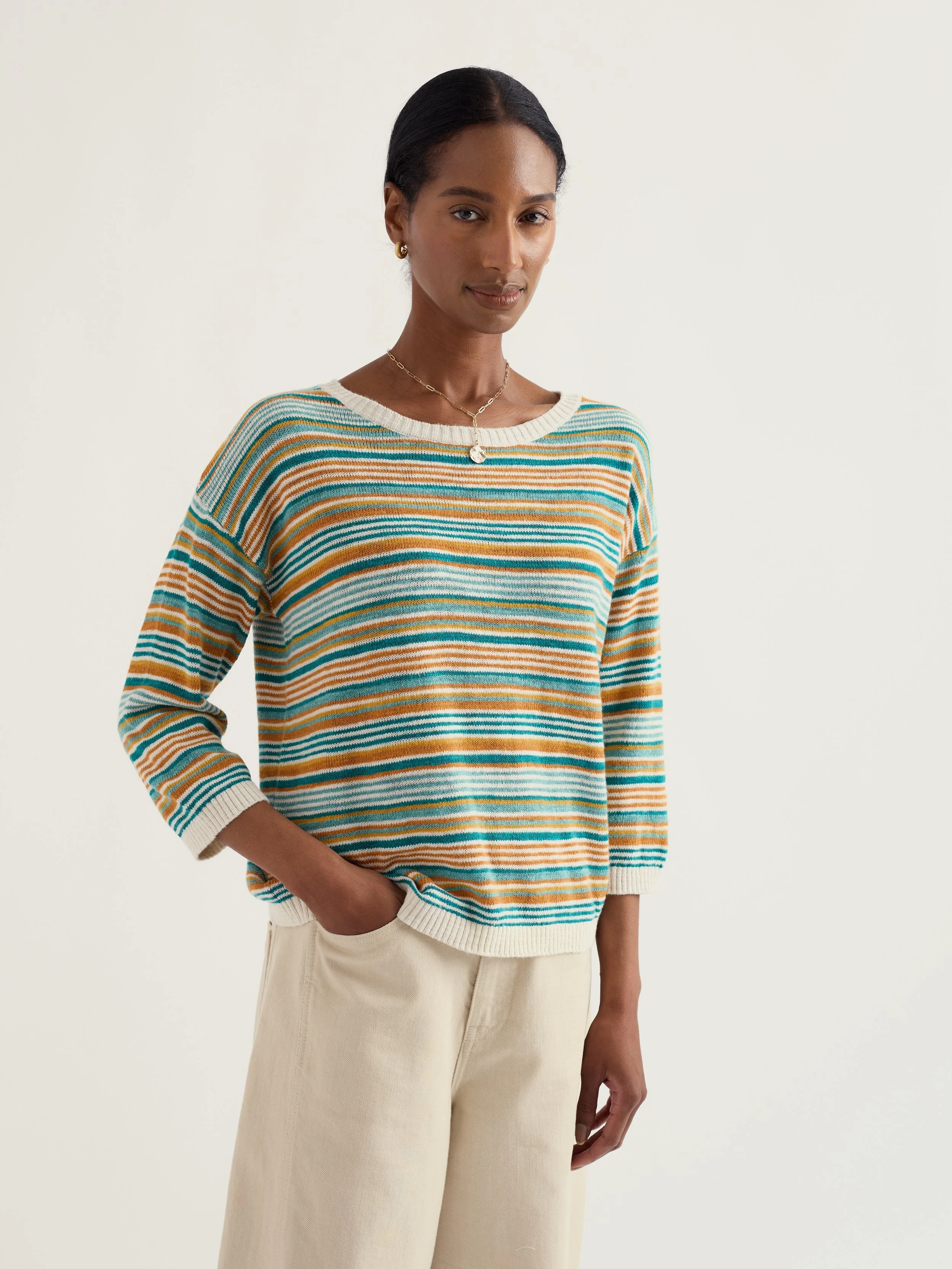 Seasalt-Knavock Jumper - Dittany Amber Multi - CottonWool (5).jpg