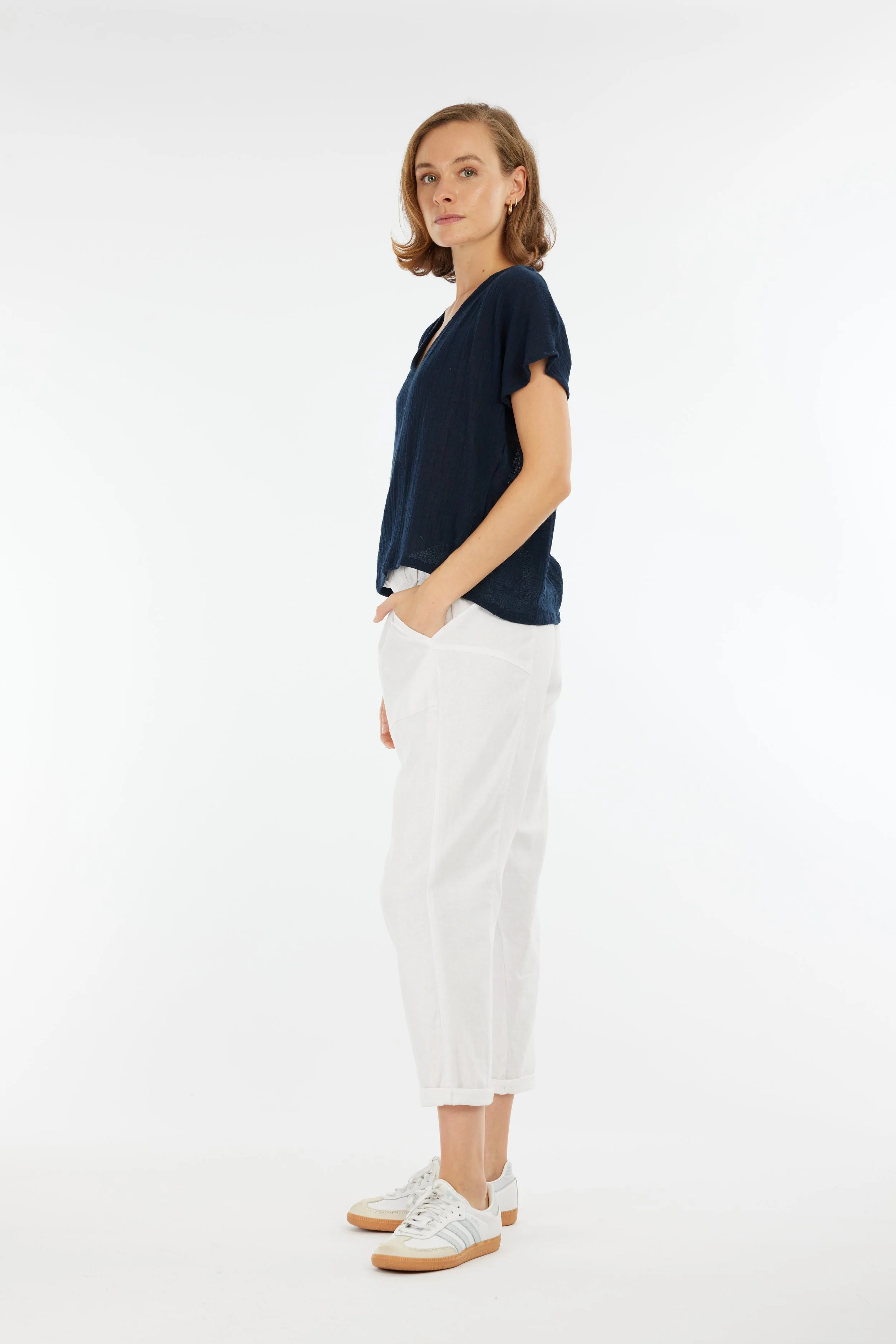 Carbon-C2029 Venus Ramie Top - Navy-CottonWool (2).jpg