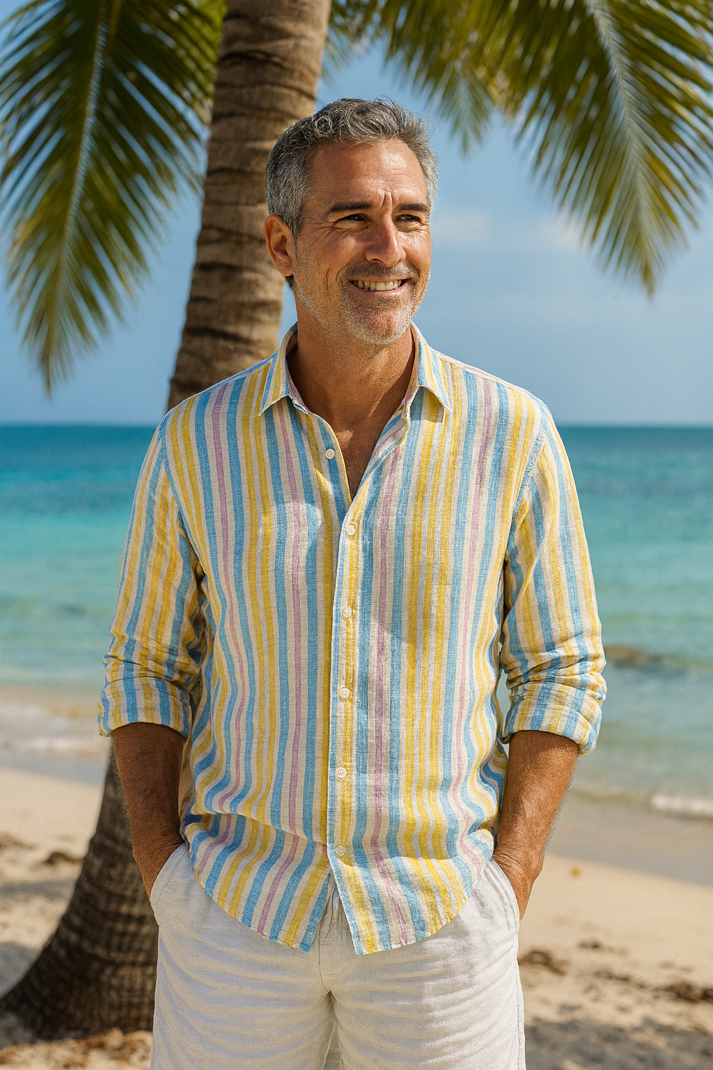 Abelard San Michaele Linen Shirt Multi