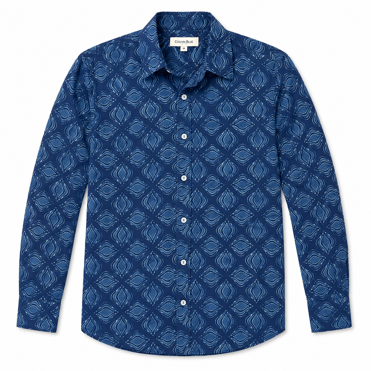 Cochin-Blue-Men's-Blue-Jasmine-Shirt-CottonWool