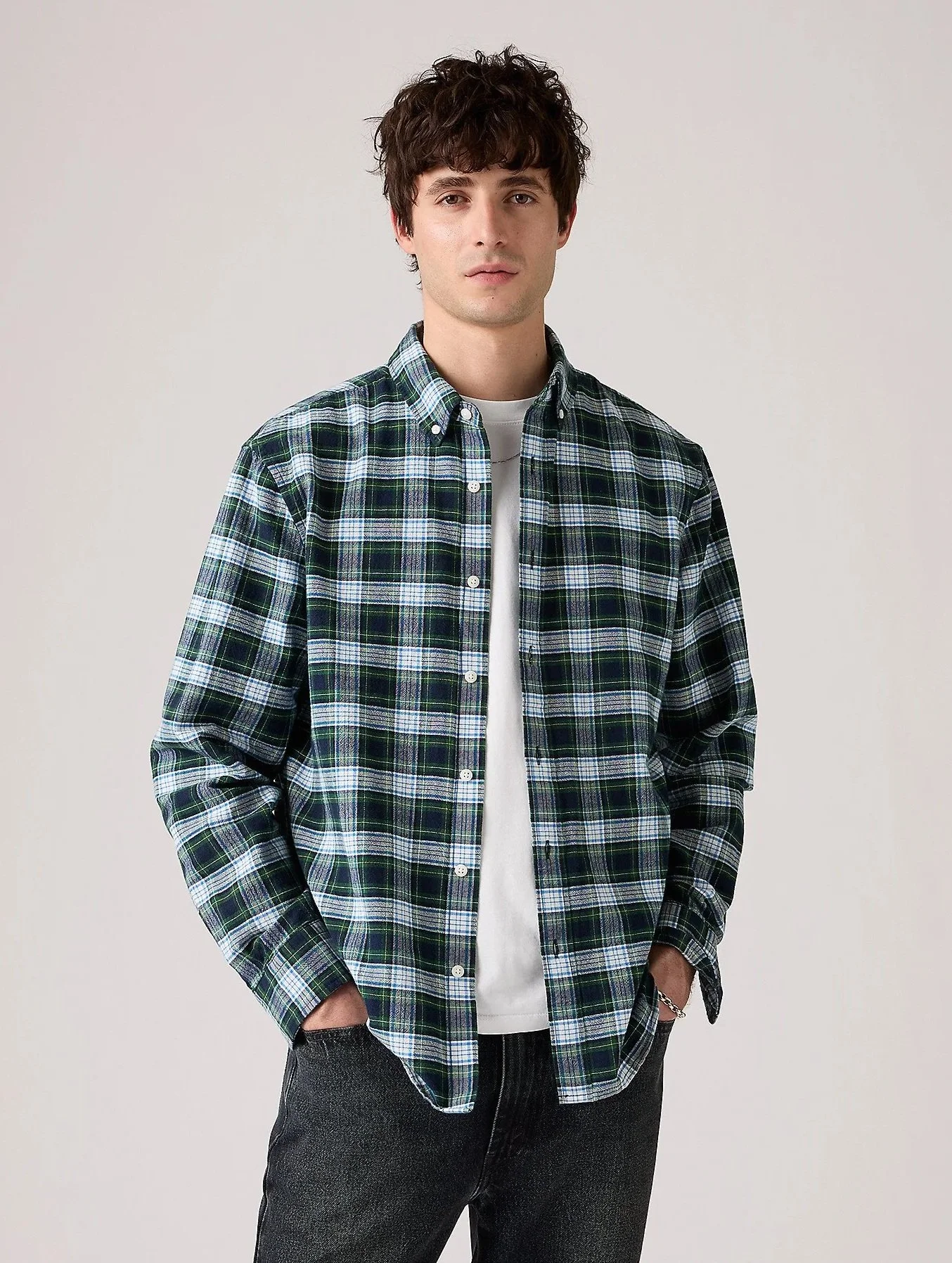 Levi's Authentic-Button-Down-Raffia-Plaid-A7210-0042-CottonWool