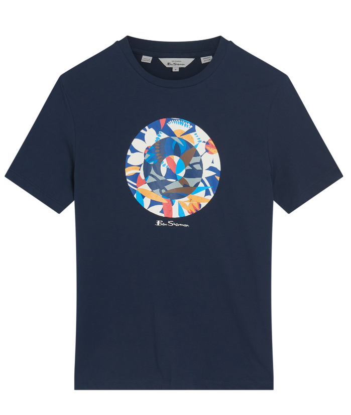 Ben-Sherman-Tropical-Target-Tee-Navy-CottonWool