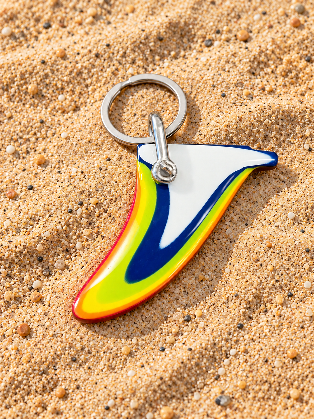 PC-Surf-Fin-Keyring-Wht-Blue-Rain-CottonWool
