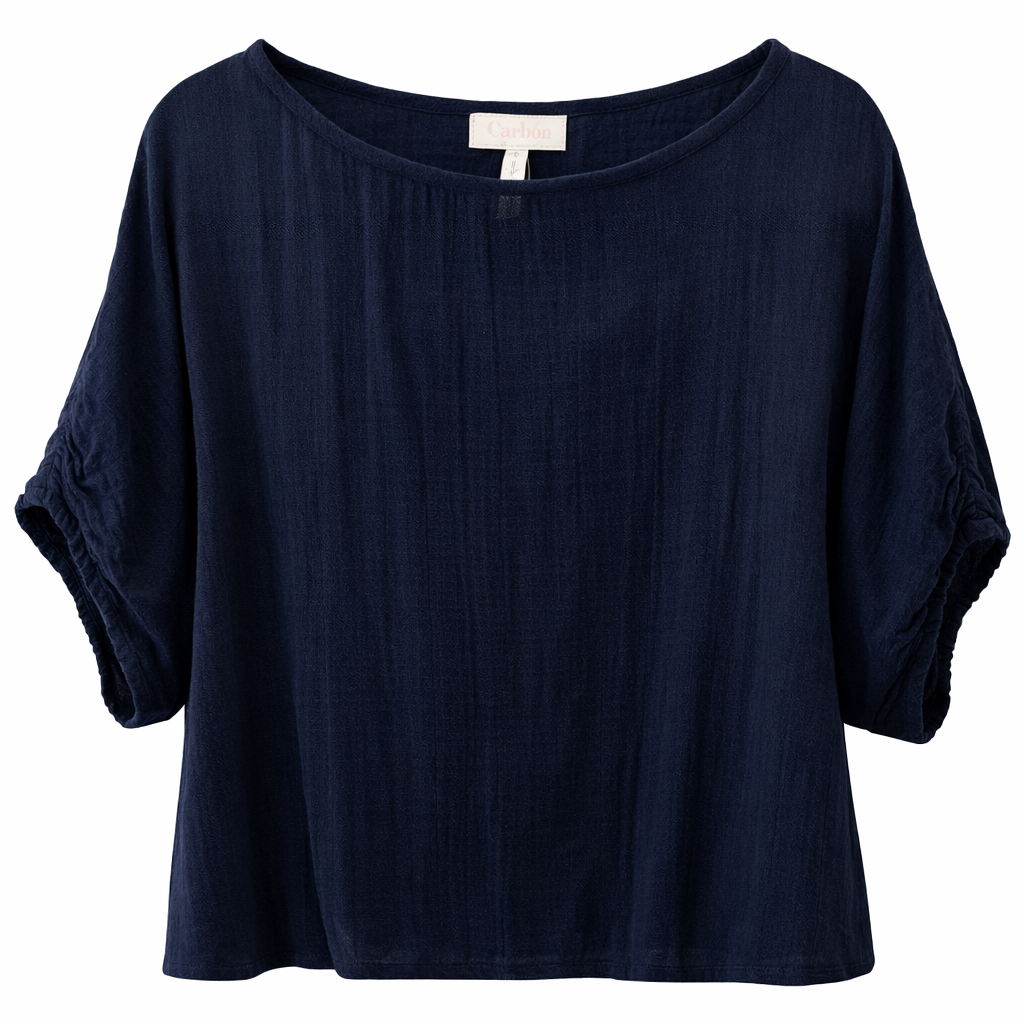 Carbon-C2196-Lucie-Slouch-Top-Navy-CottonWool