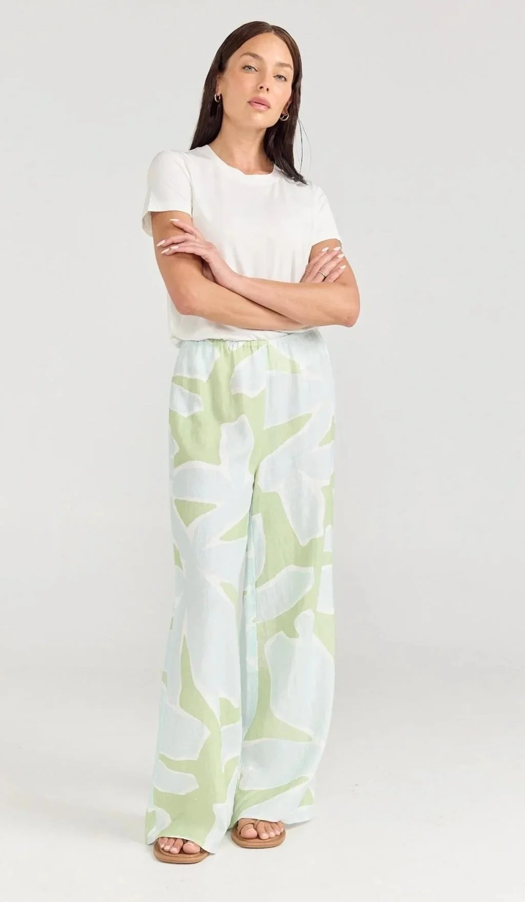 Pippa Ridley Catalina Linen Pant Aloe Ivy