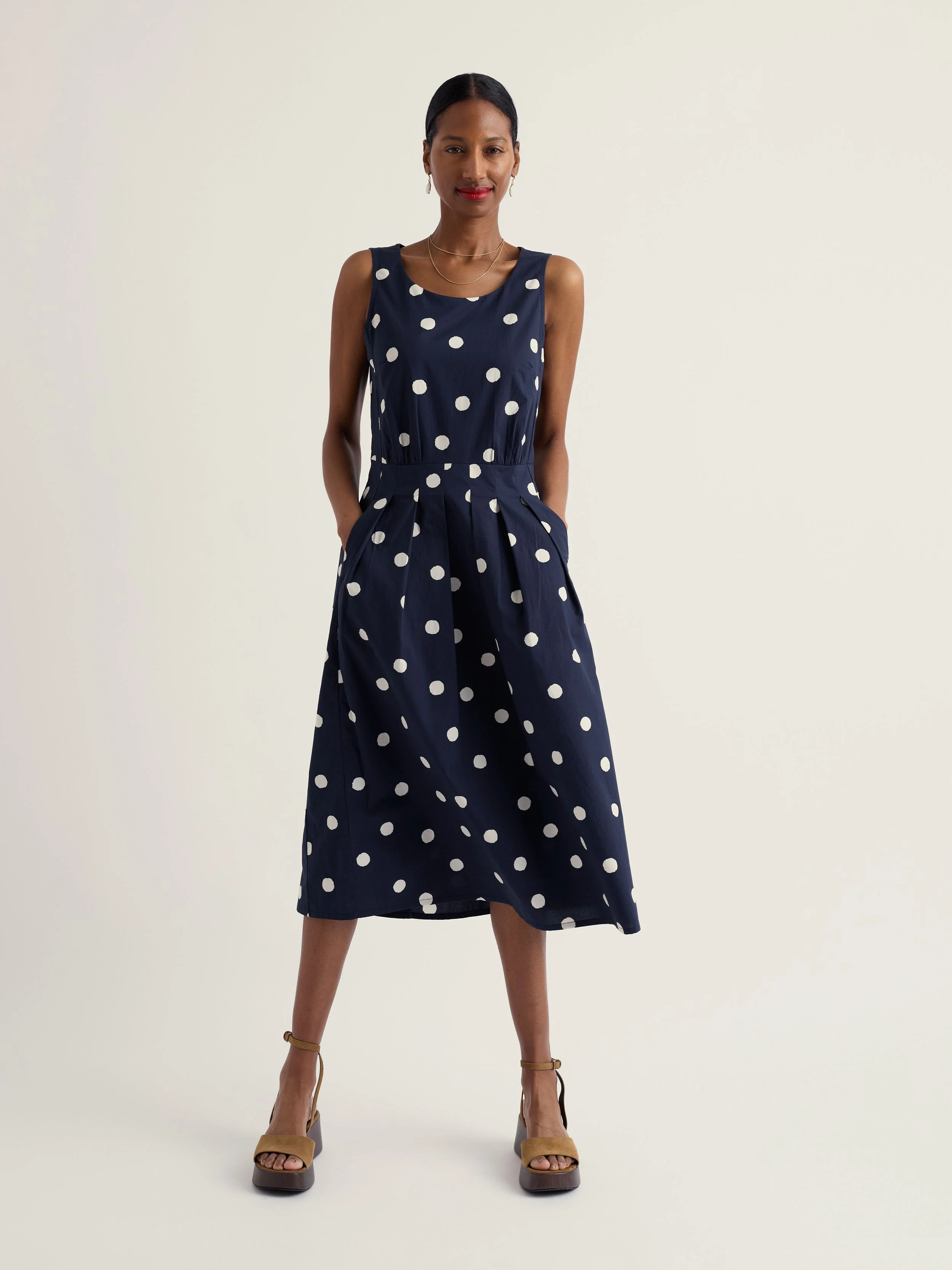 Seasalt Cornwall Belle Dress Sponge Spot Maritime