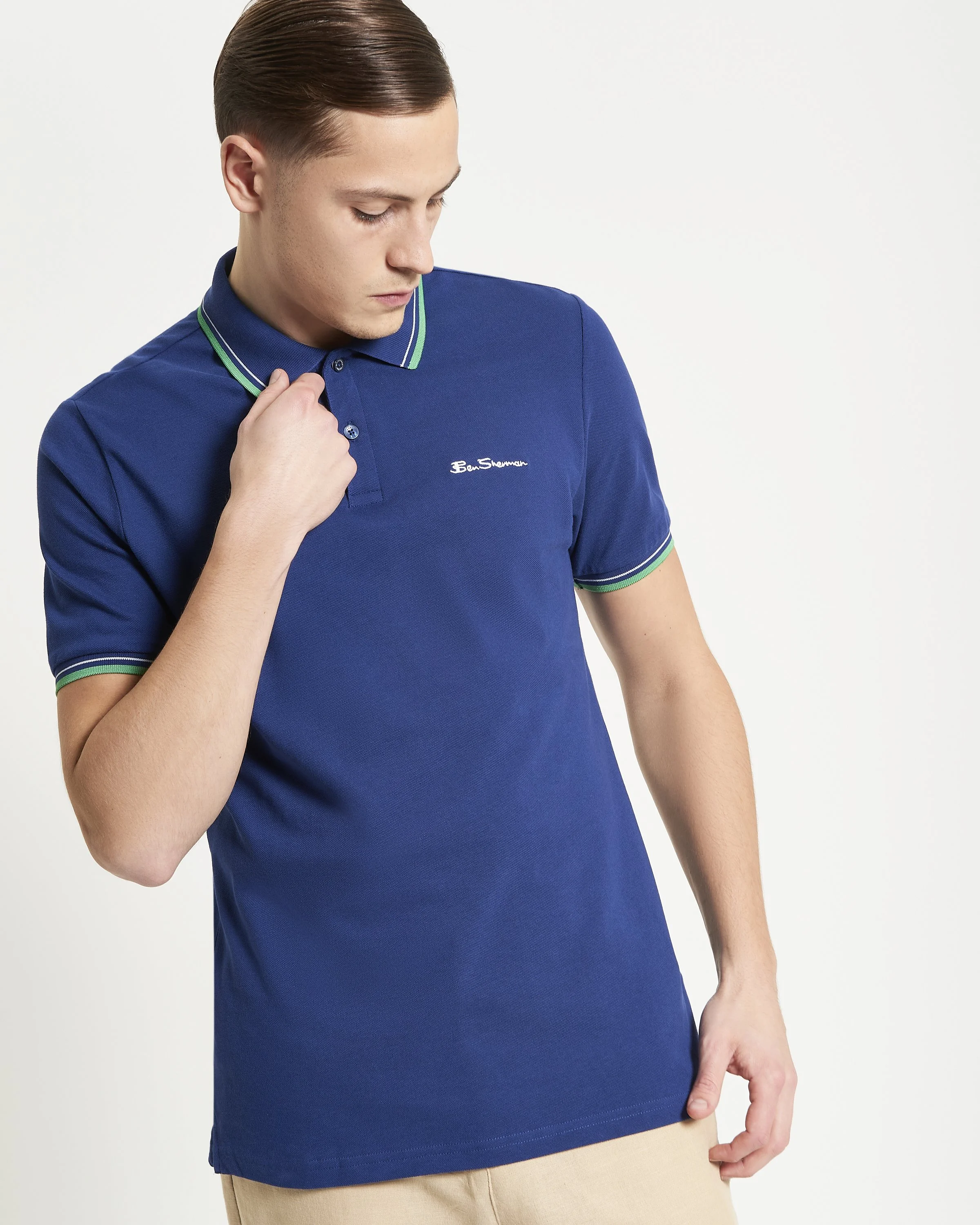 Ben-Sherman-Signature-Pique-Polo-Royal-CottonWool-1012790-032_4 (3).jpg