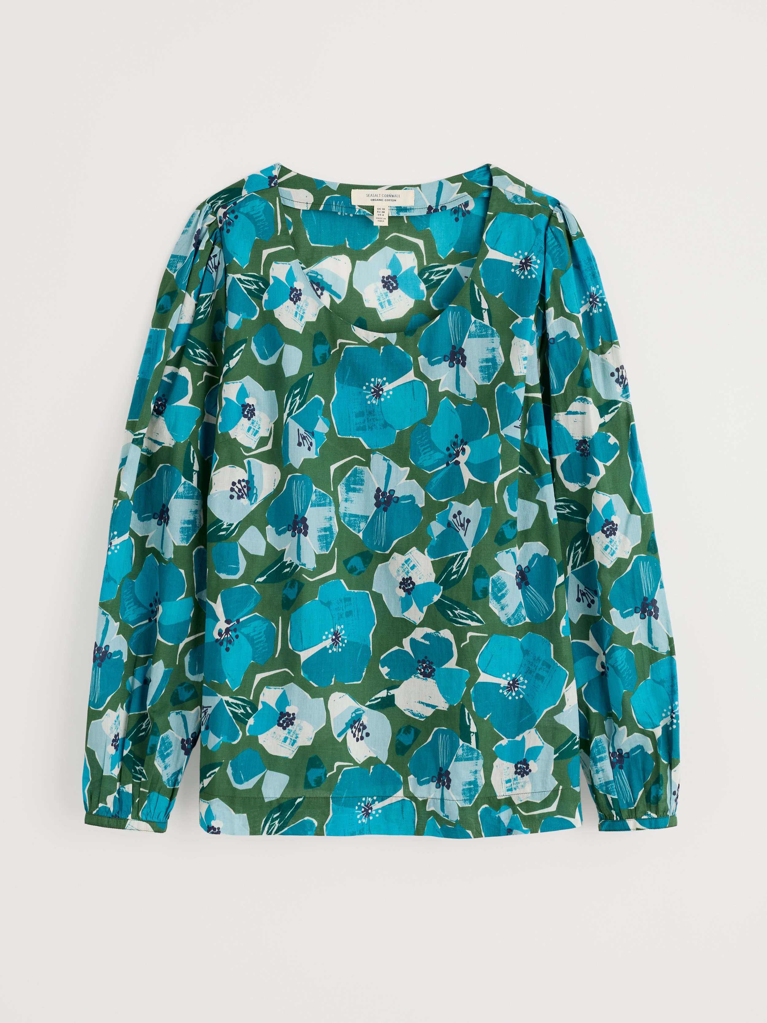 Seasalt-Quill-Top-Forest-Green-CottonWool