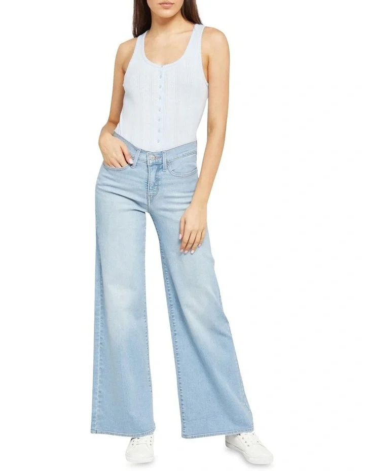 Levis 318 Shaping Wide leg Jeans Tall Glass of Water