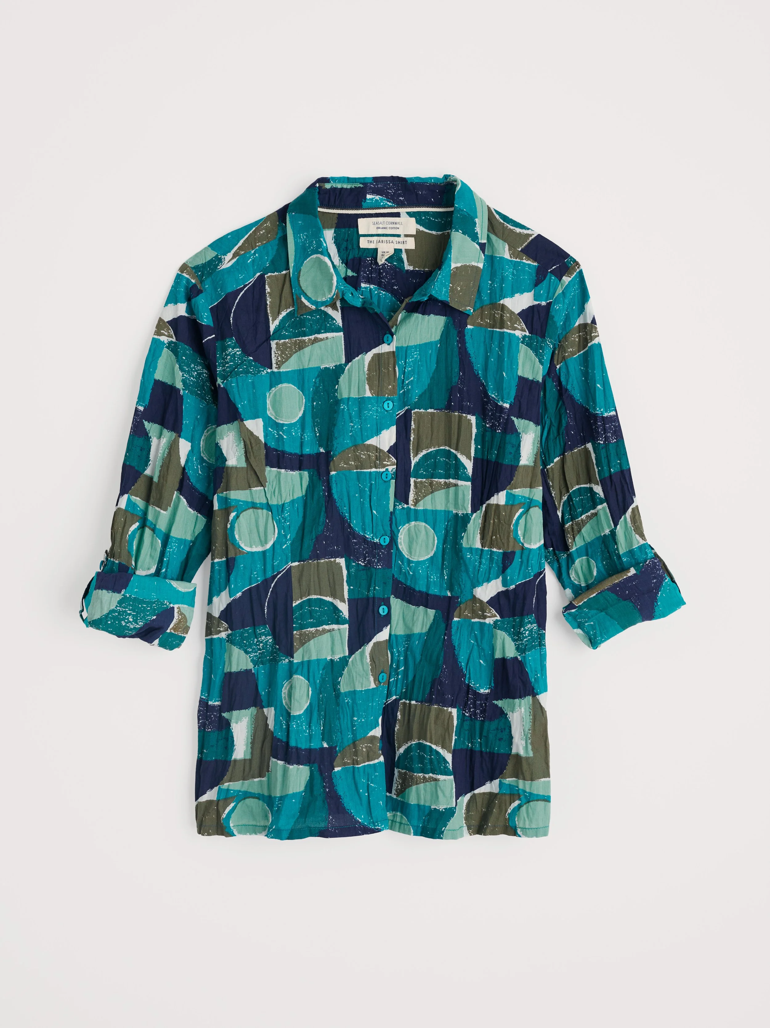 Seasalt-Larissa Shirt - Penwith Abstract Emulsion - CottonWool (2).jpg