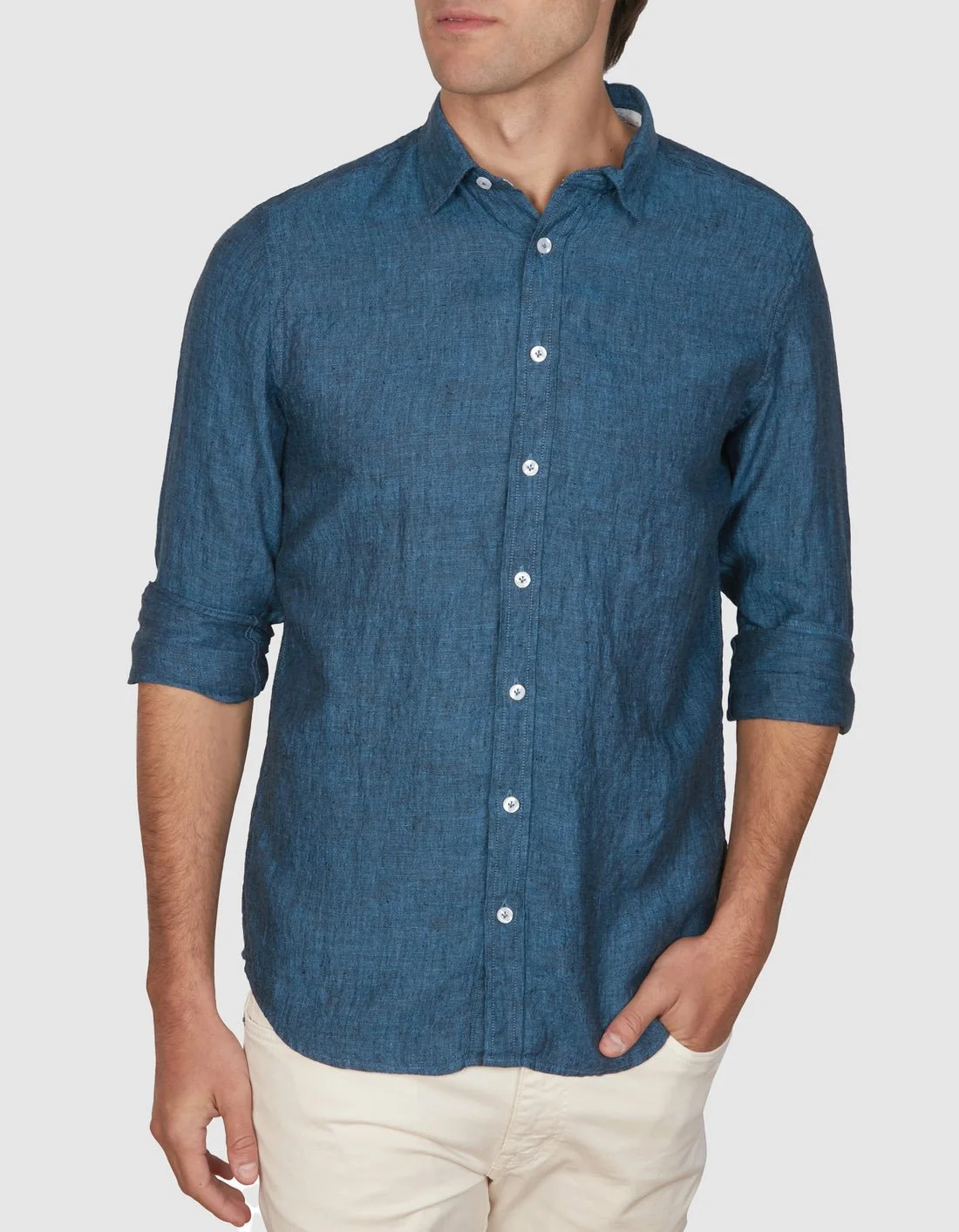 Abelard European Linen Long Sleeve Shirt Ink