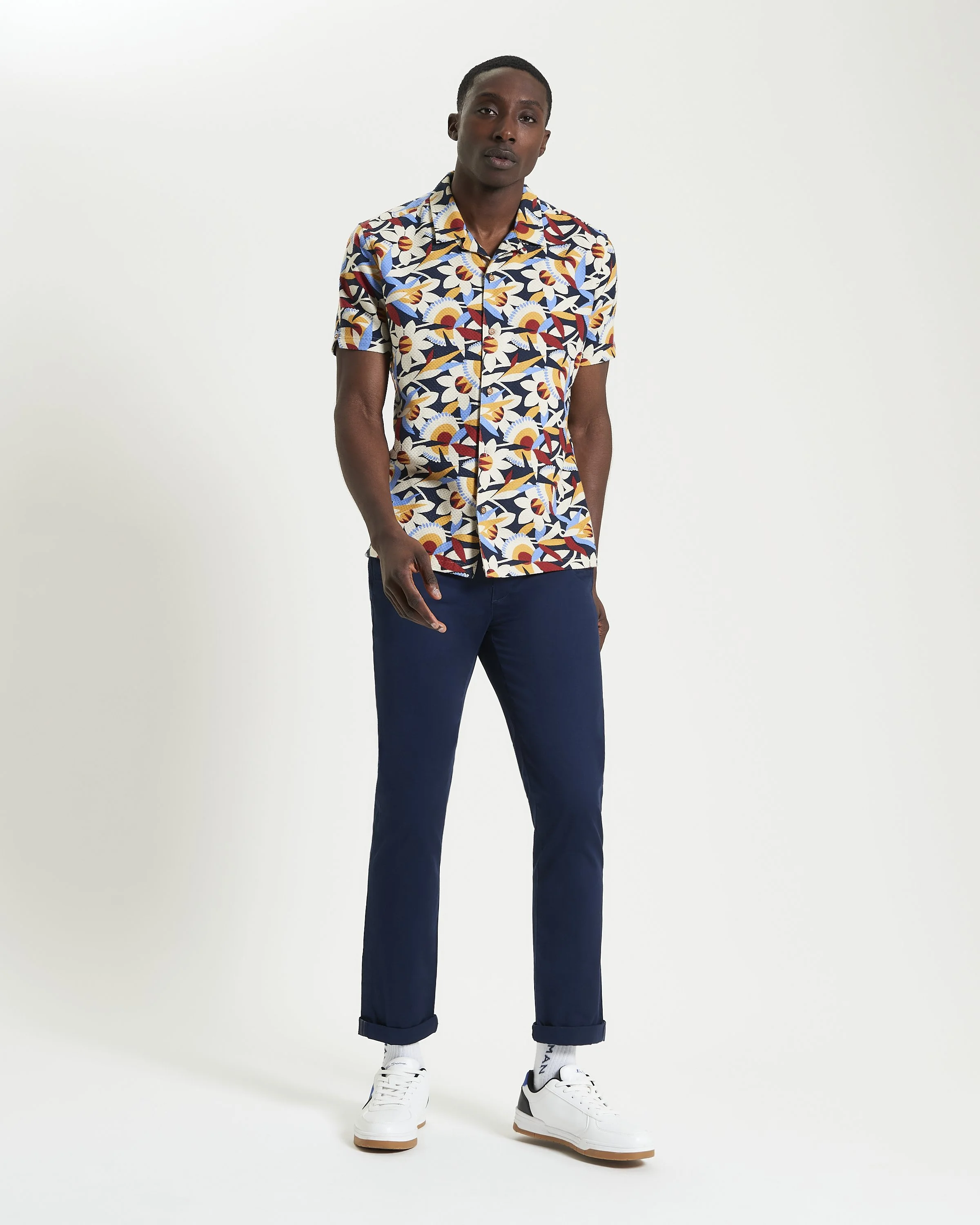 Ben-Sherman-Abstract-Floral-Print-Shirt-CottonWool