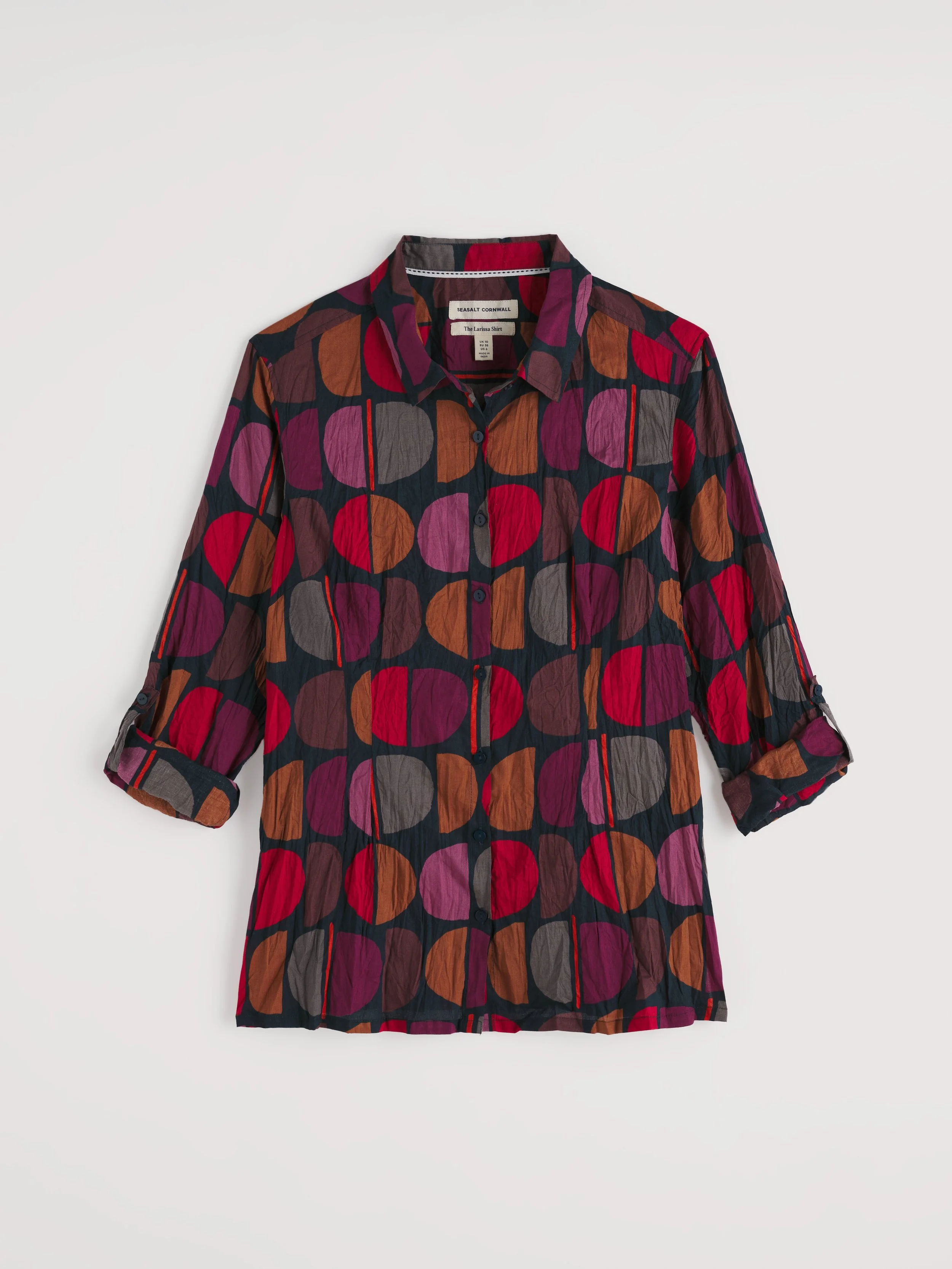 Seasalt-Larissa Shirt - Half Moon Stamp Onyx - CottonWool (2).jpg