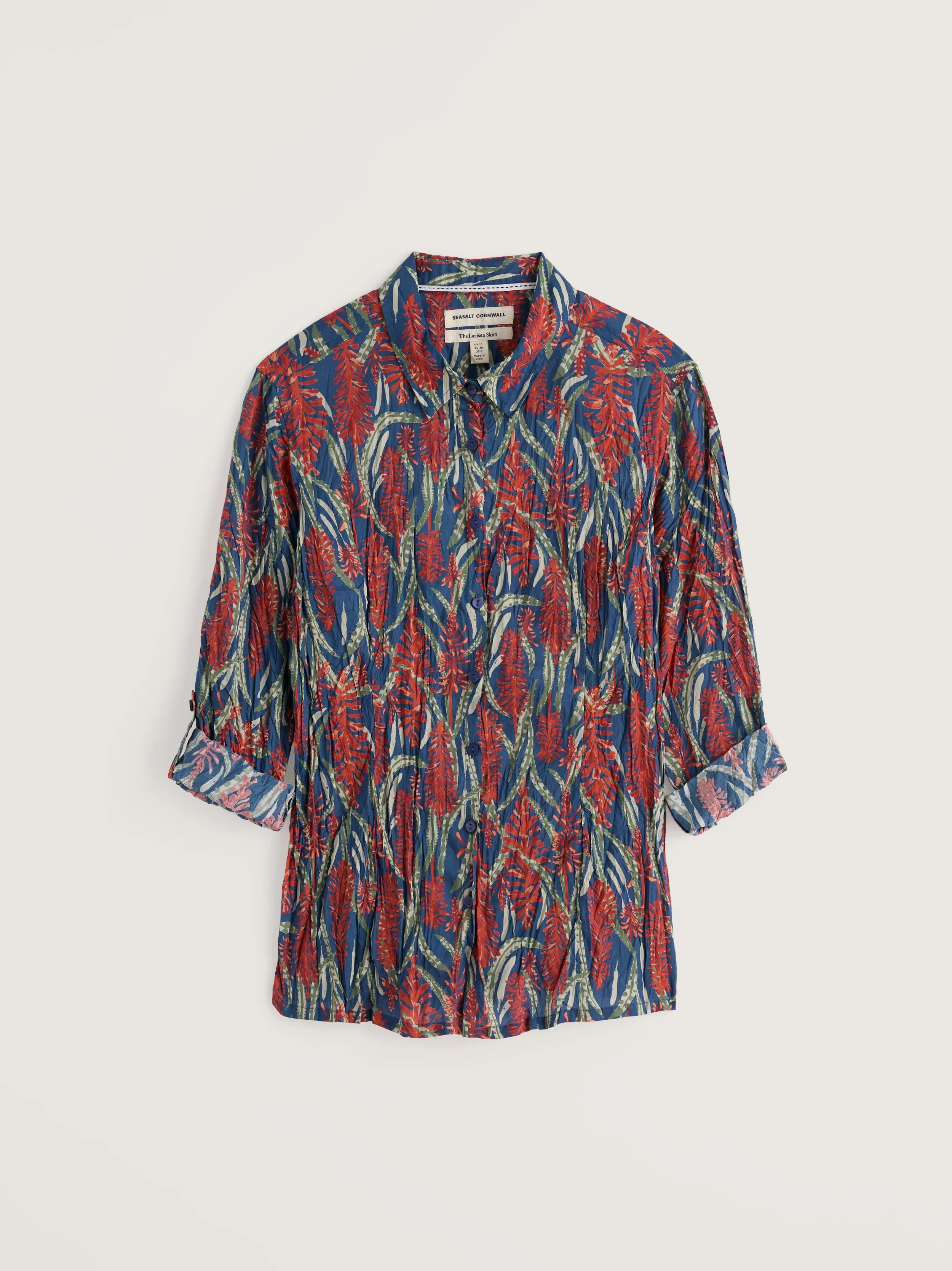 Seasalt-Larissa Shirt - Red Hot Poker Dusk - CottonWool (1).jpg