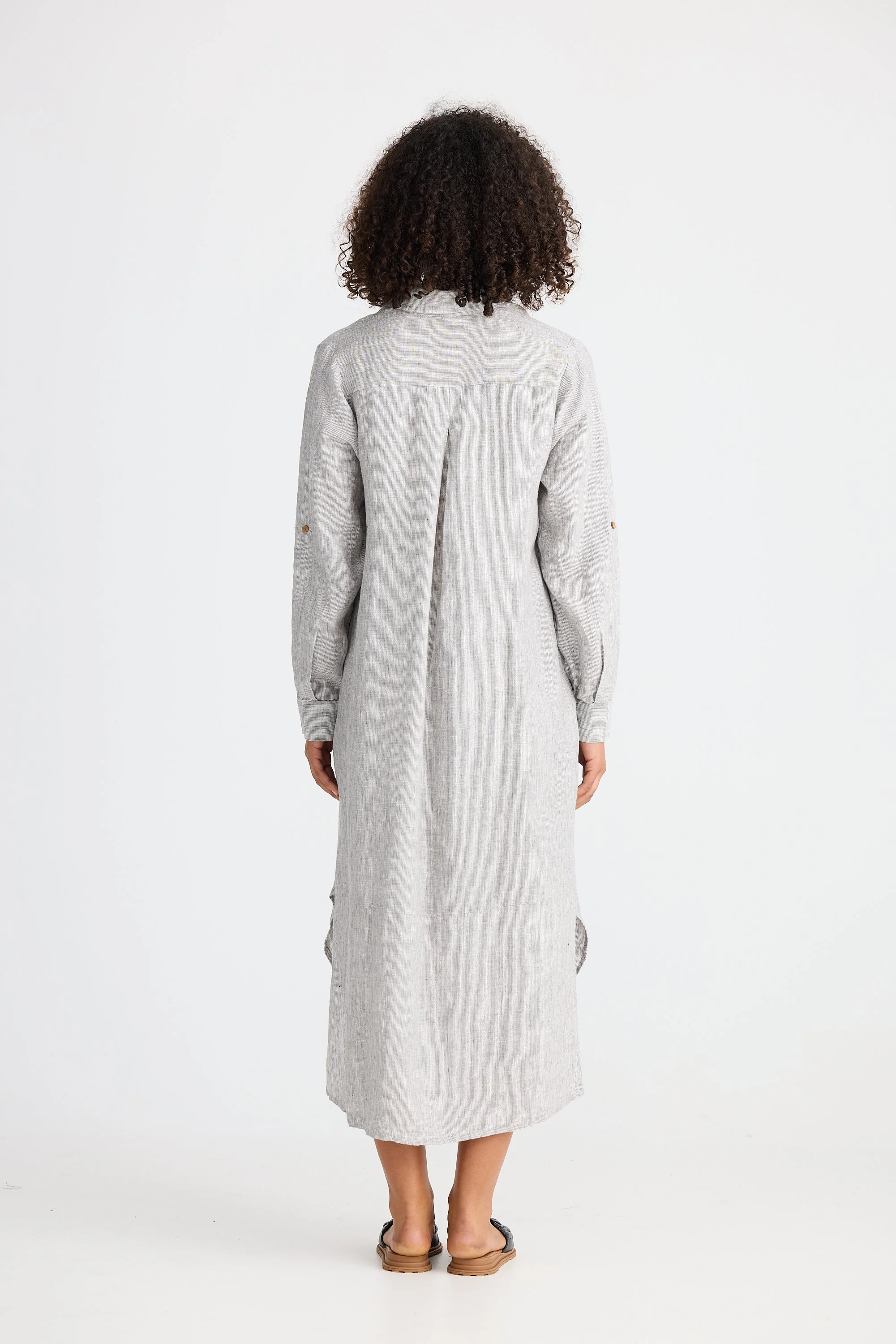 Shanty-Castro-Overshirt-Dress-Charcoal-Fleck-CottonWool