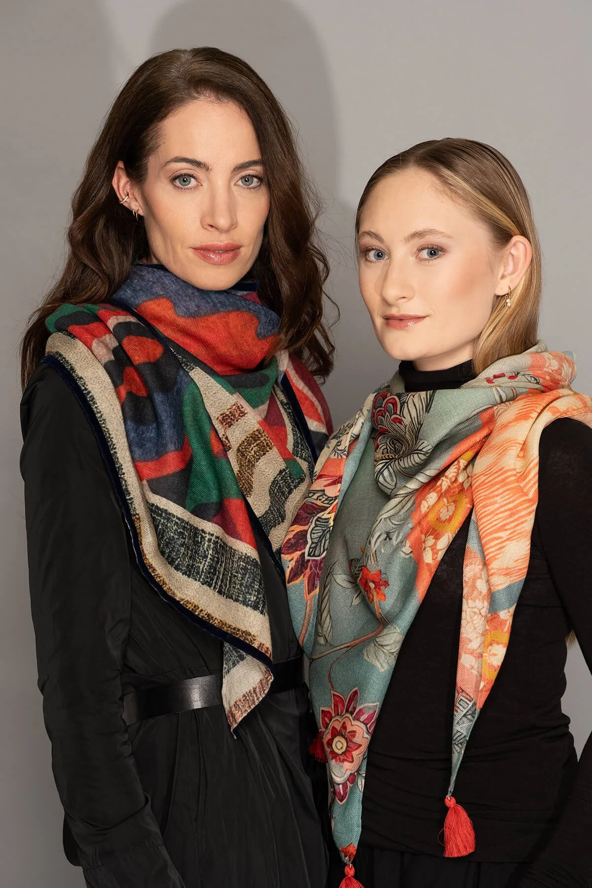 Yoko Fashion Zelda Merino Silk Triangle Scarf