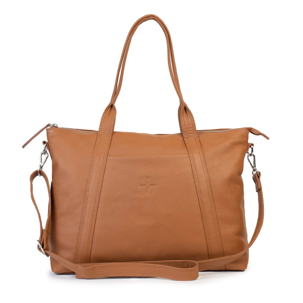 Dusky-Robin-Leather- Valentina Tote Tan- CottonWool. jpg