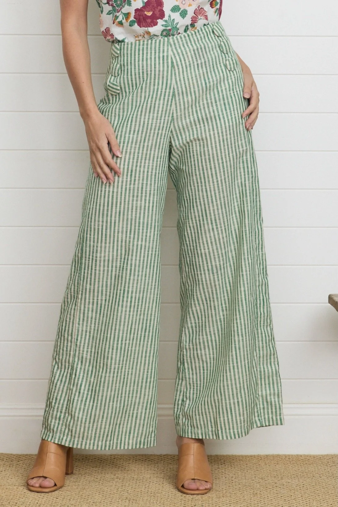 Mahashe-Talia-Trouser-Green-Stripe-CottonWool