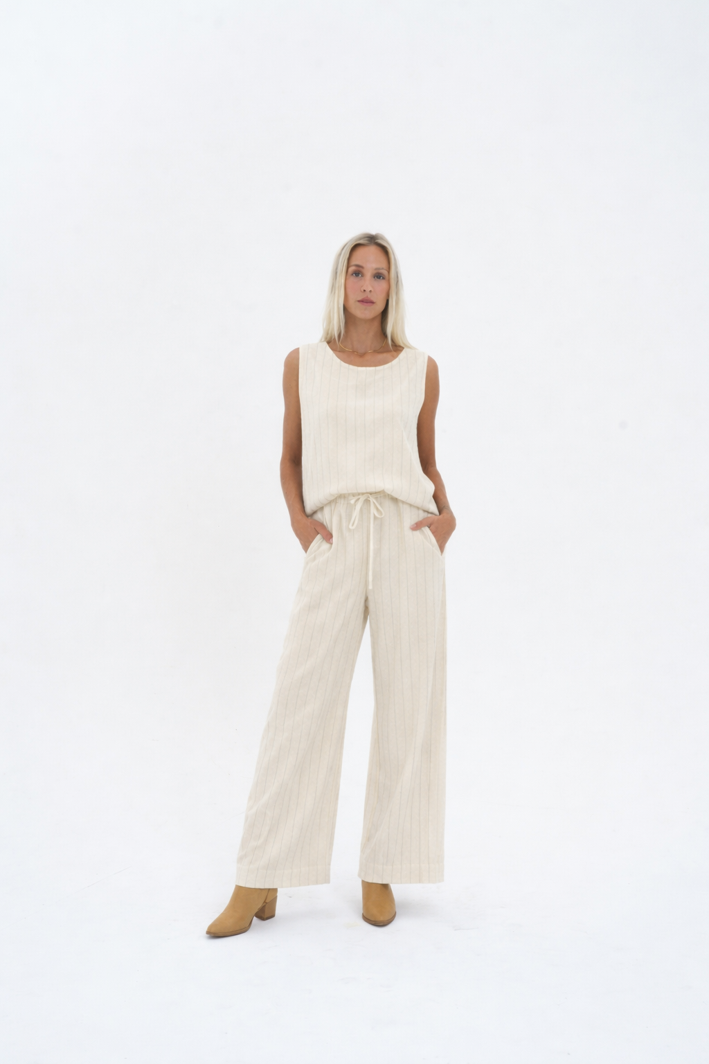 Carbon-Aleesia-Stripe-Linen-Pants-Natural- C4037-CottonWool