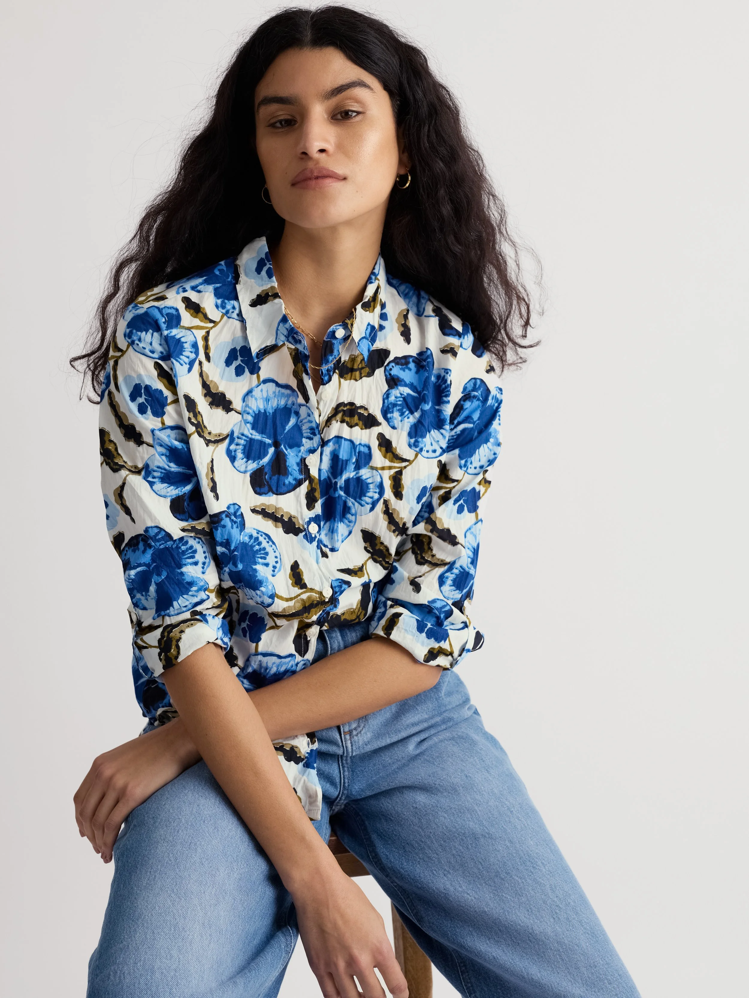 Seasalt-Larissa Shirt - Spring Pansy Chalk - CottonWool (4).jpg