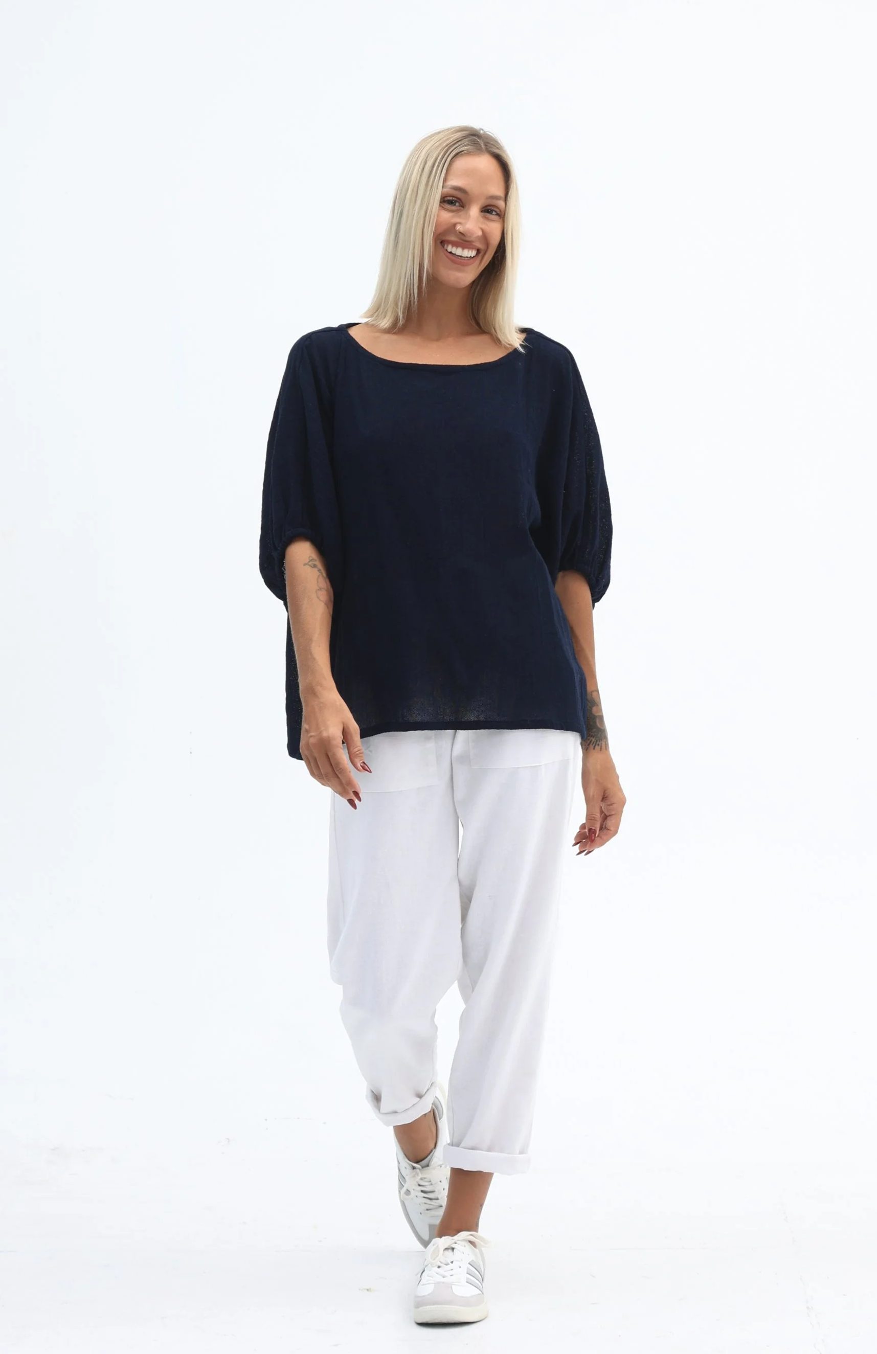 Carbon-C2196-Lucie-Slouch-Top-Navy-CottonWool