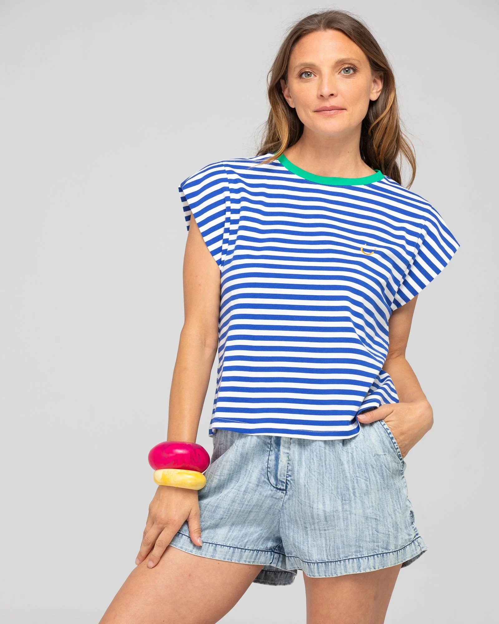 Boom-Shankar-Bellissimo-Tee-Blue-Stripe-CottonWool
