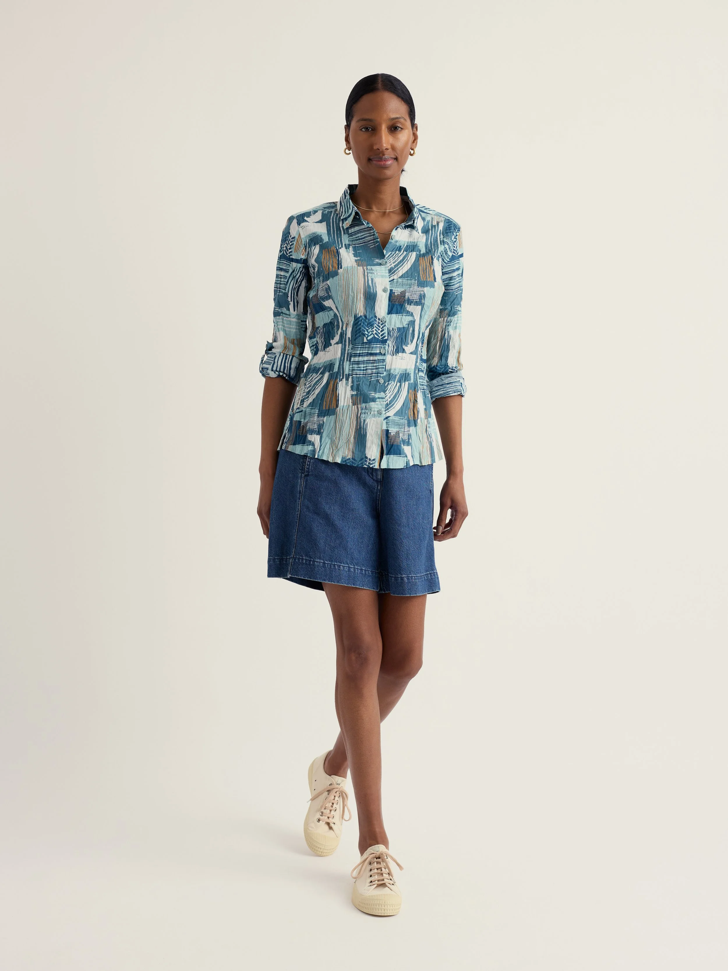 Seasalt-Larissa Shirt - Aerial Marks Reflection - CottonWool (6).jpg