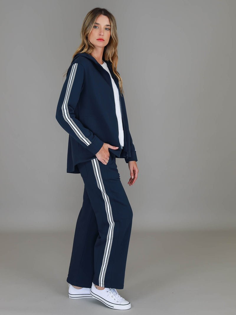3rd Story Delta Curved Hem Hoodie Ink