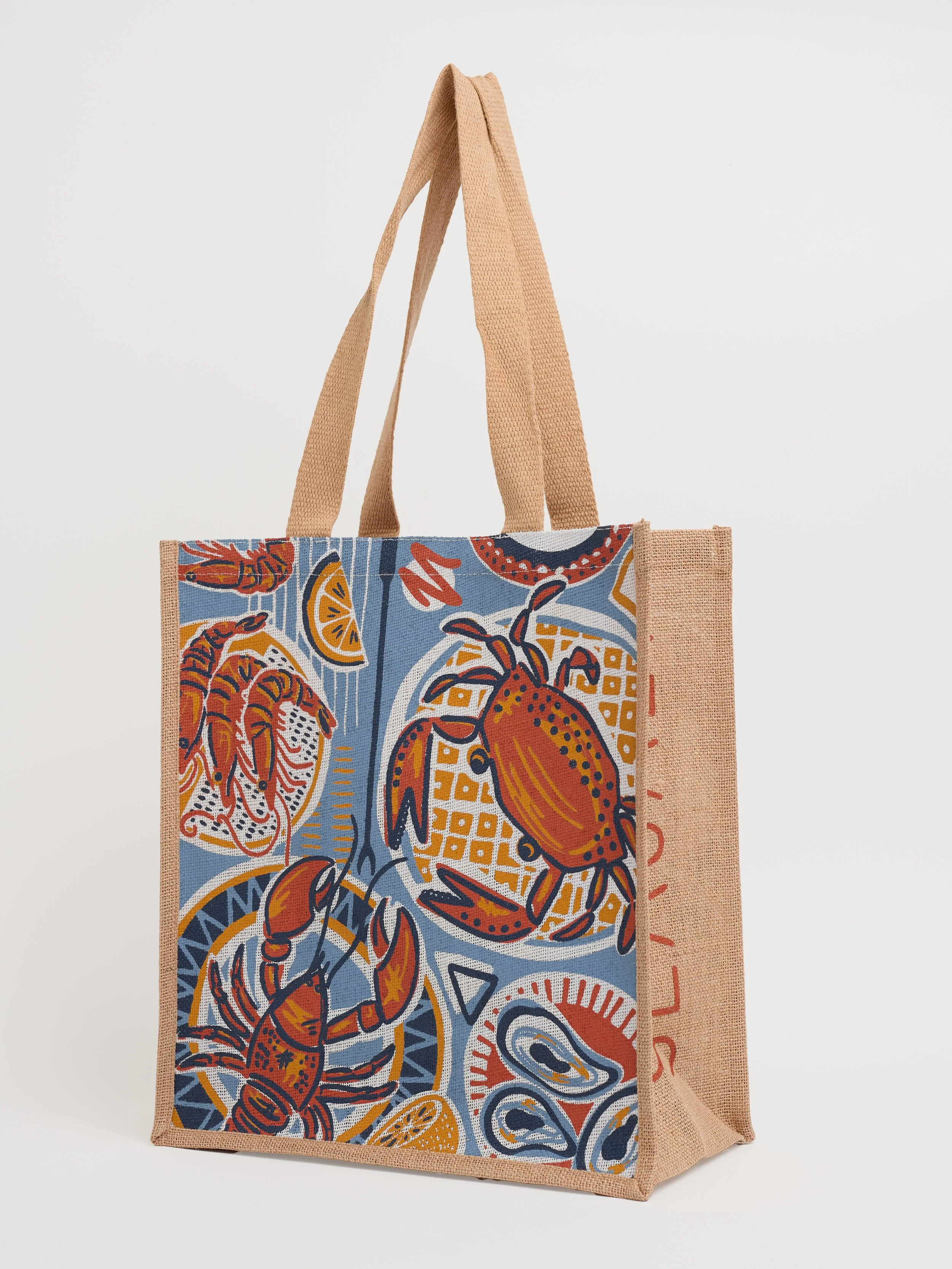 Seasalt Jute Shopper Seafood Summer