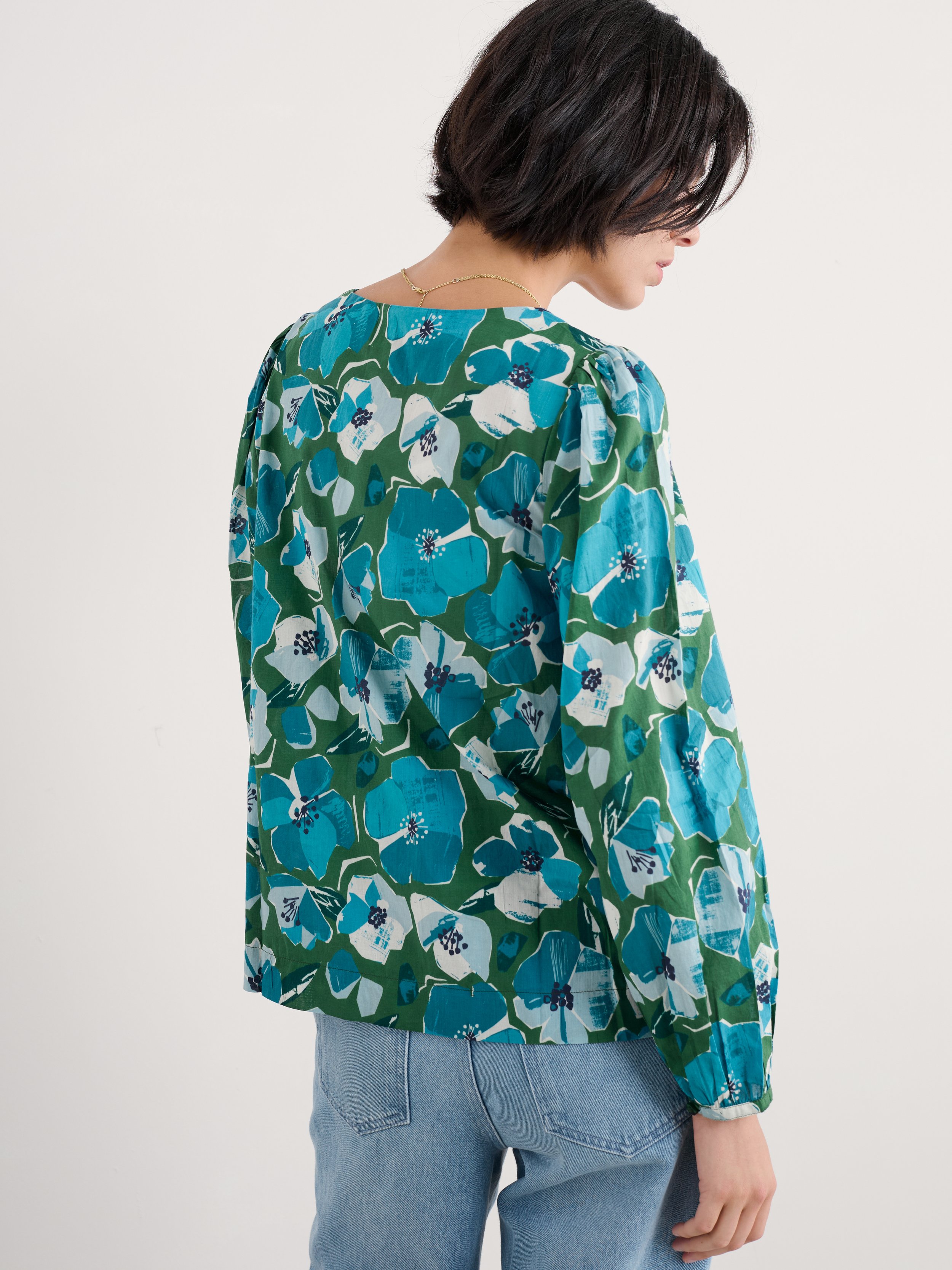 Seasalt-Quill-Top-Forest-Green-CottonWool