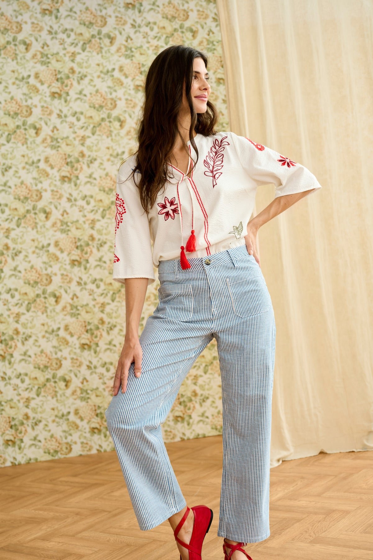 Cream Clothing Berta 7/8 Twill Trousers Milkboy