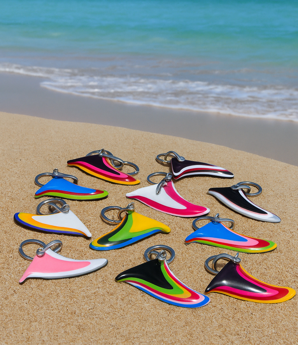 PC Surf Design Handcrafted Fibreglass Fin Keyrings