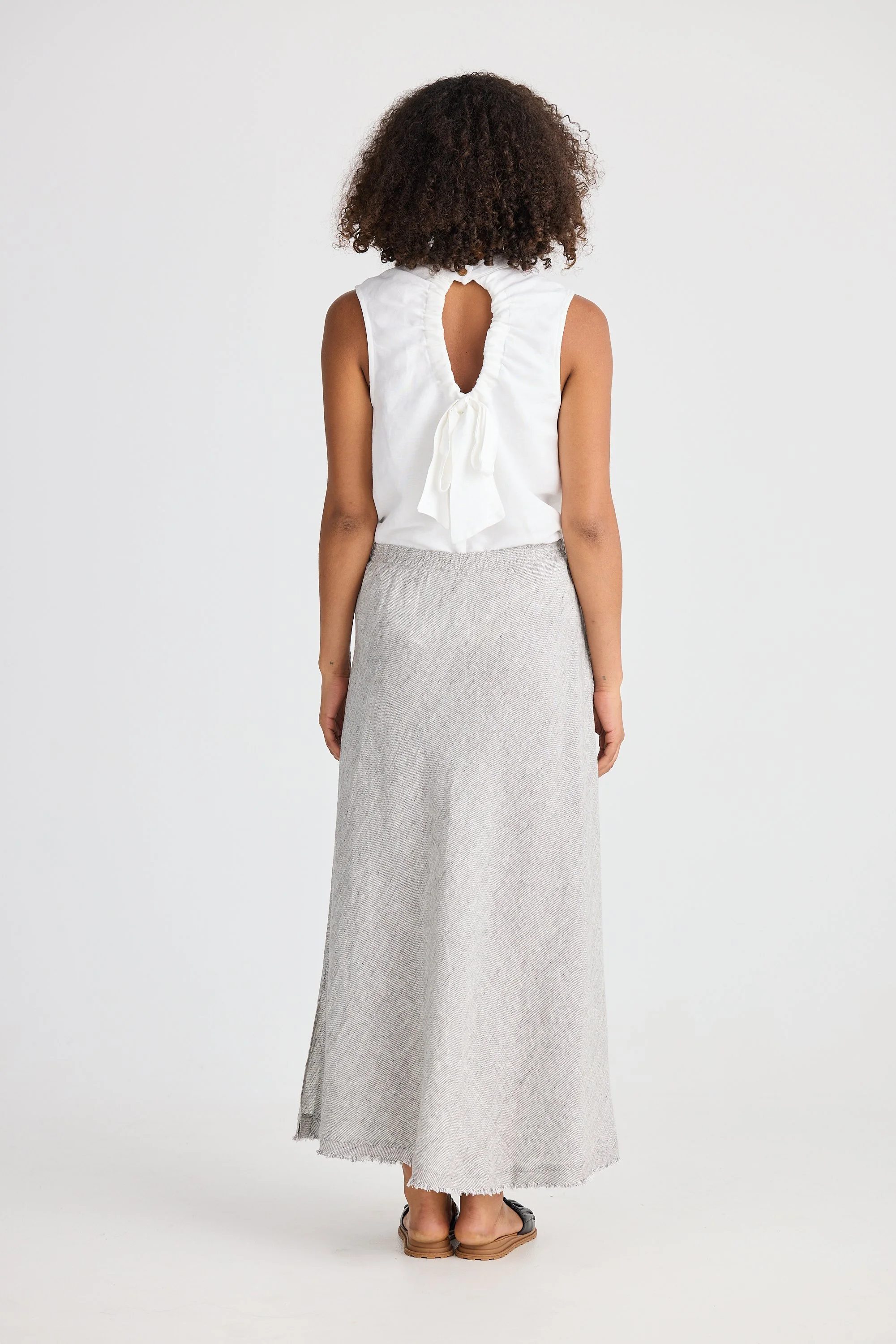 Shanty-Sicily-Linen-Skirt-Charcoal-Fleck-CottonWool