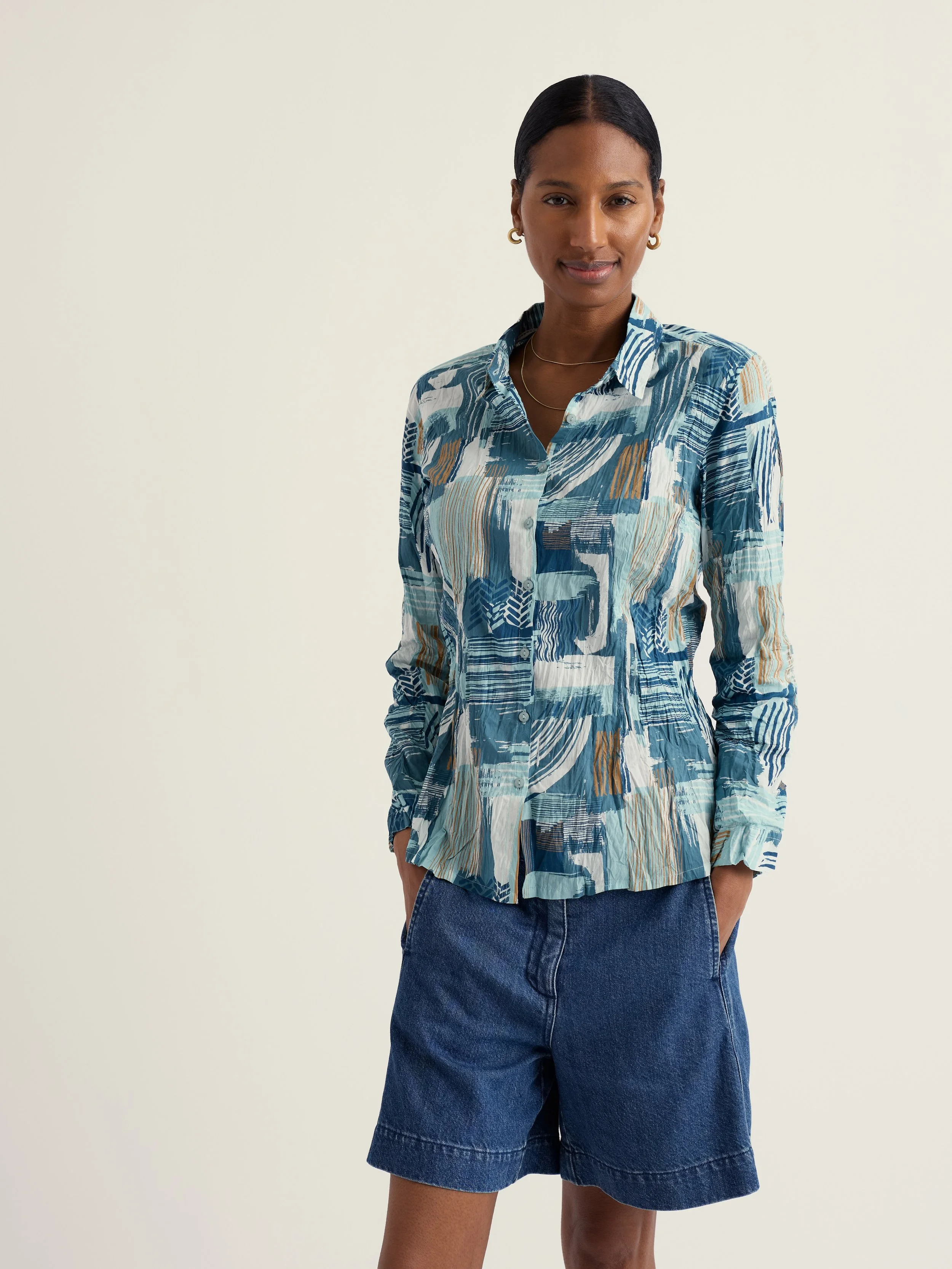 Seasalt-Larissa Shirt - Aerial Marks Reflection - CottonWool (5).jpg