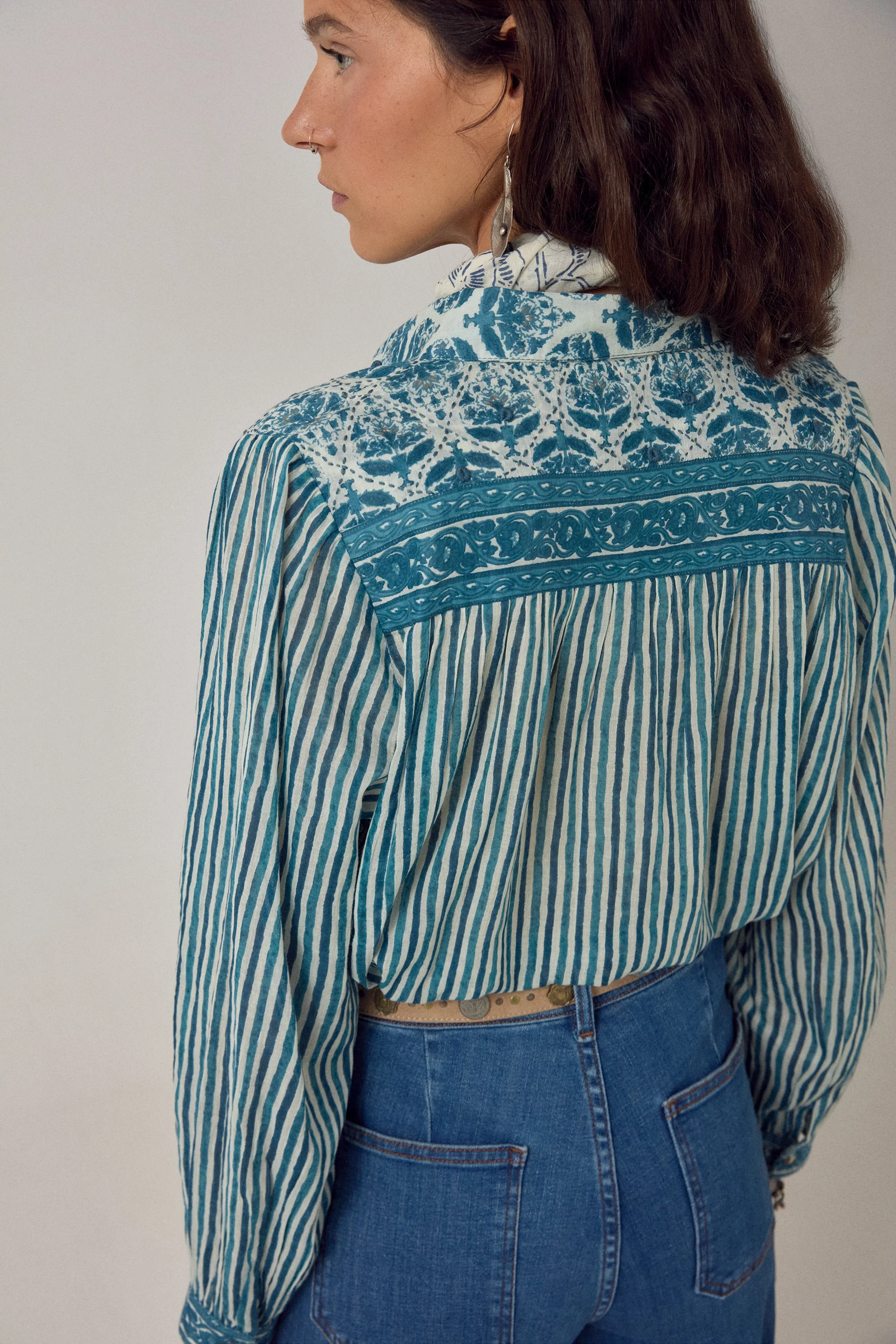 Maison-Hotel-Maria-Shirt-Blue-Ink-CottonWool