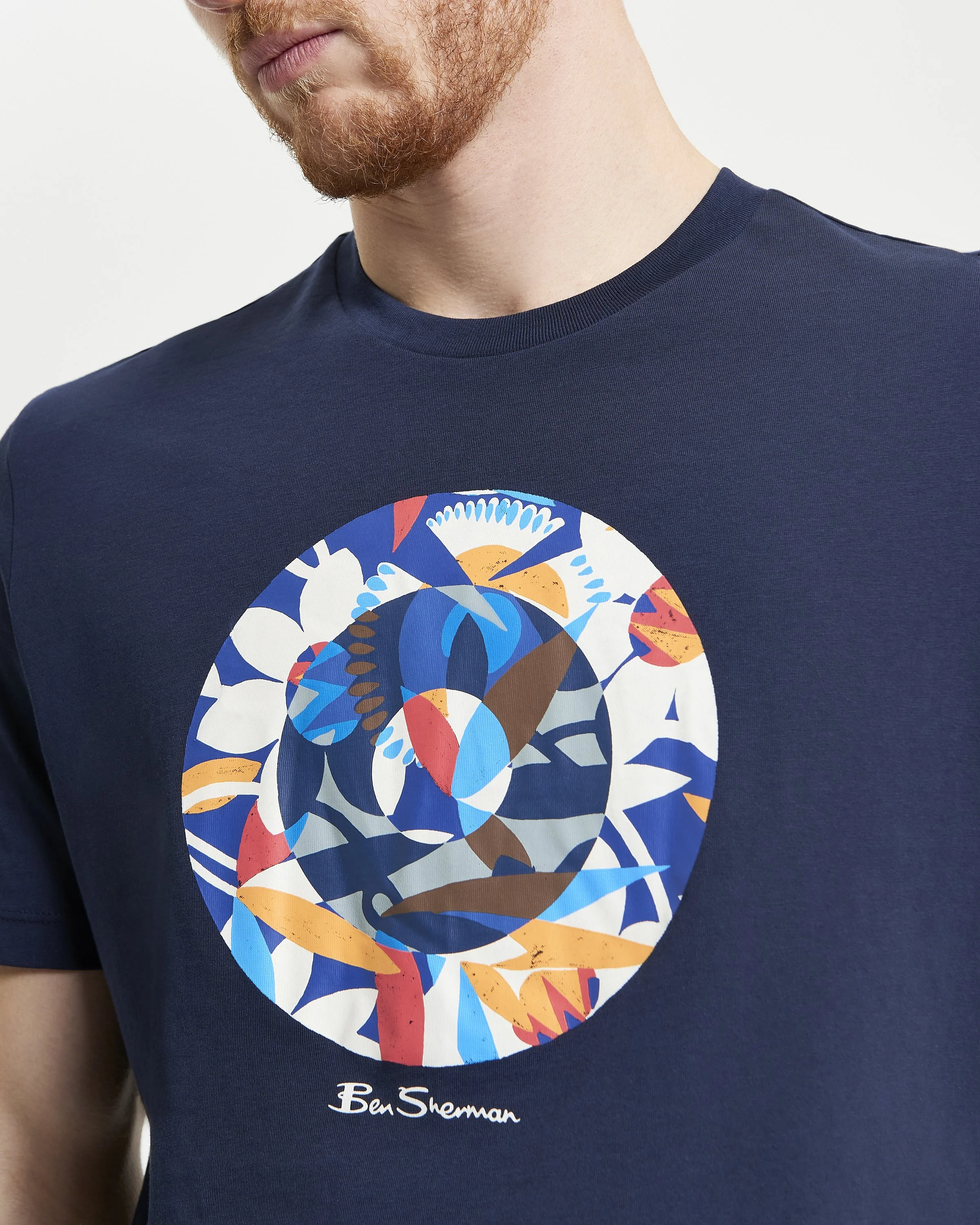 Ben-Sherman-Tropical-Target-Tee-Navy-CottonWool
