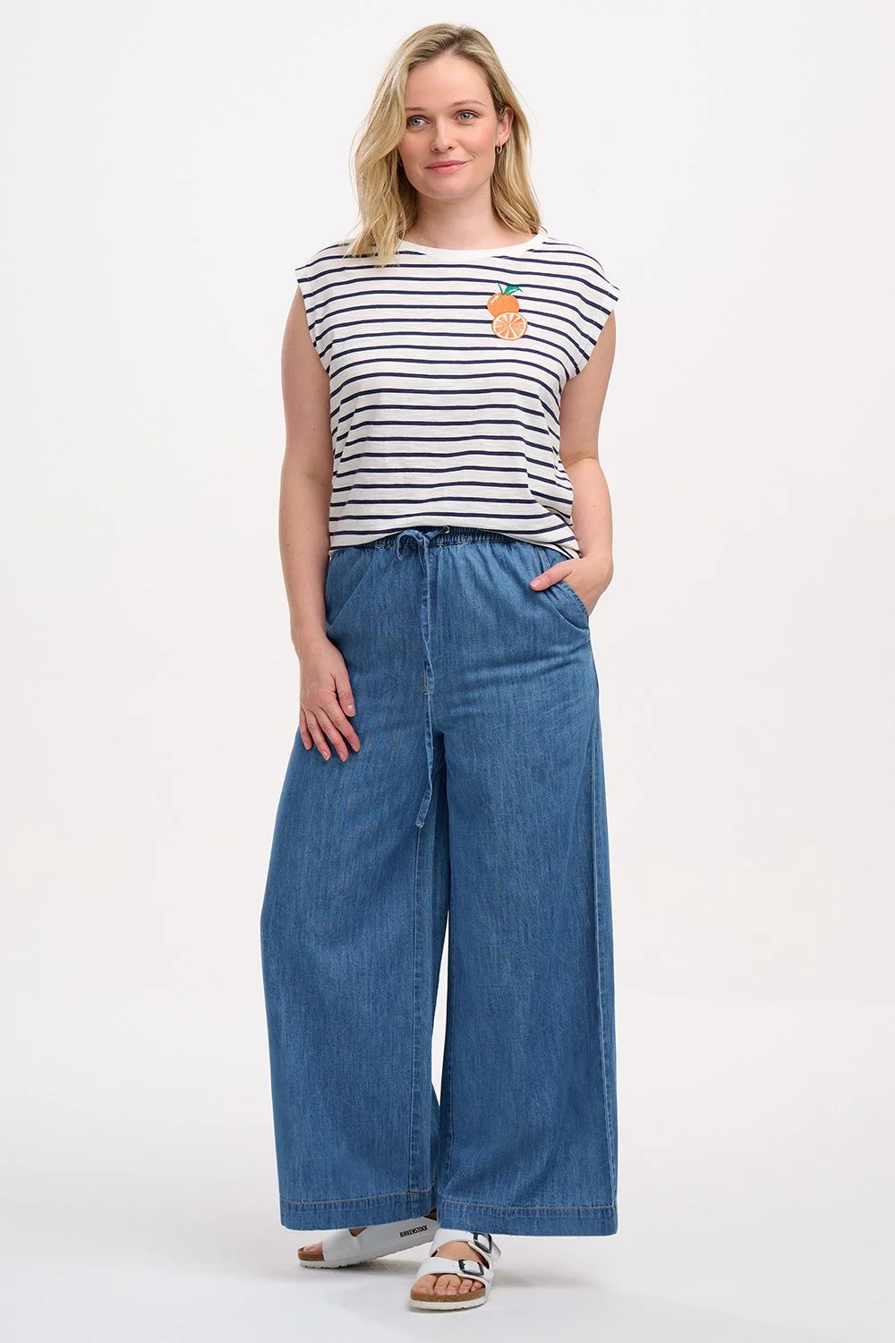 Sugarhill-Brighton-Chrissy-Tank-Navy-Stripe-Citrus-CottonWool