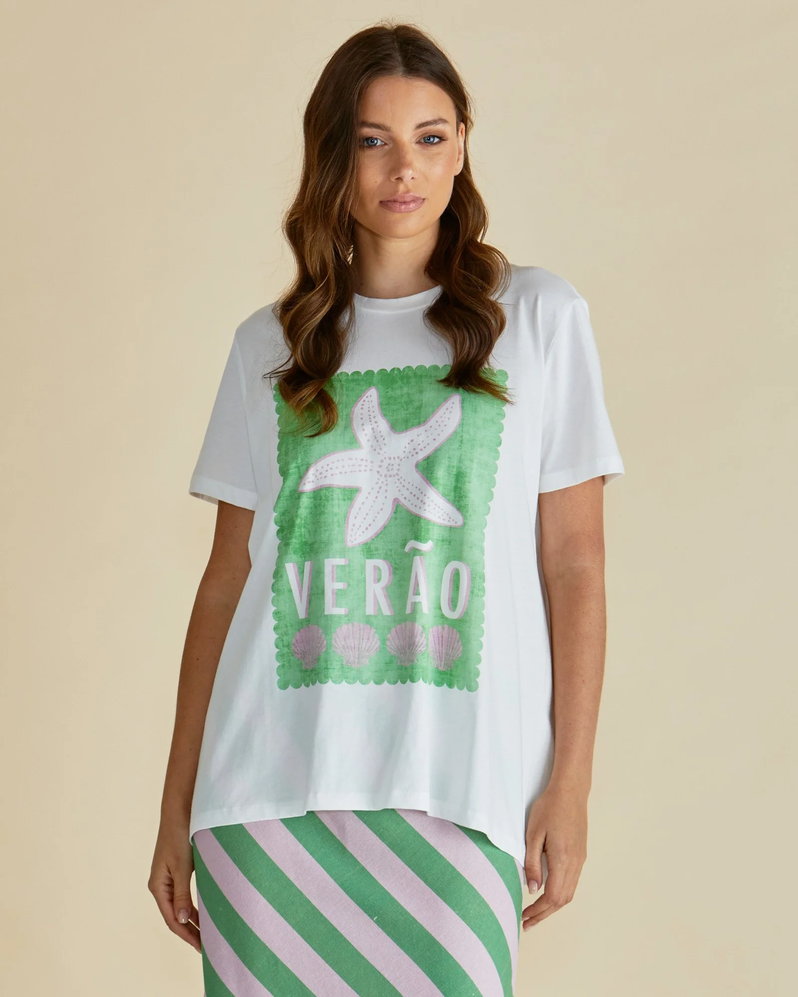 Betty Basics Ellia Crew Tee Verao Print